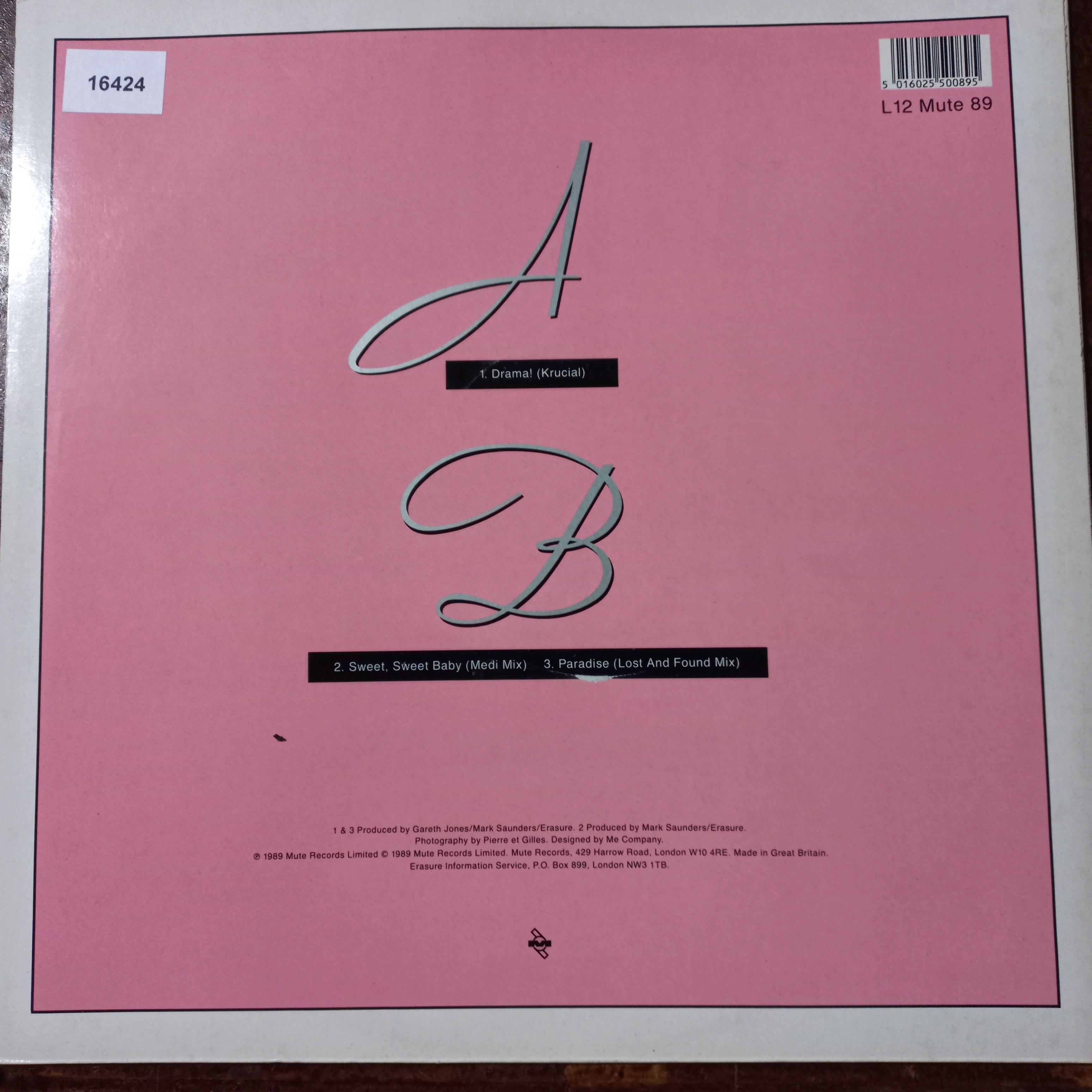 Erasure Drama Maxi De Epoca VG+