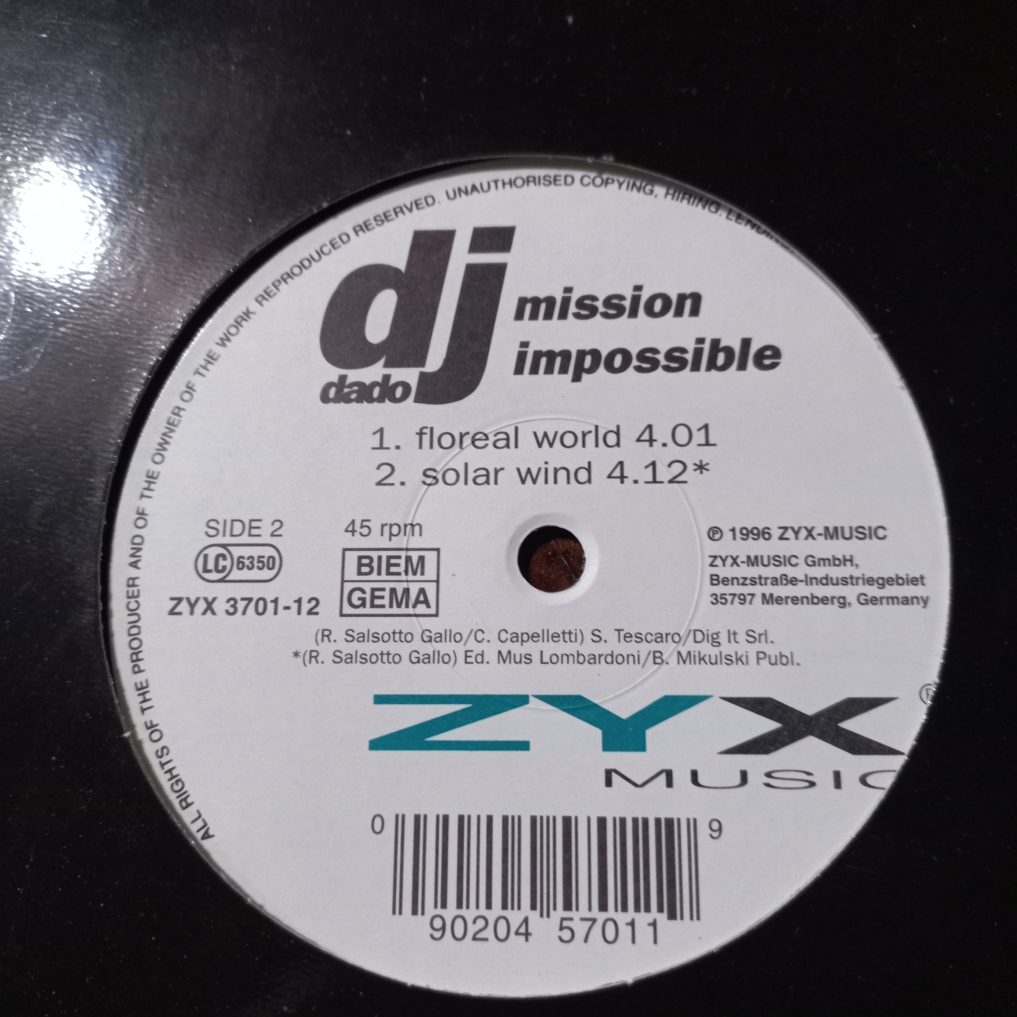 Dj Dado Mission Impossible Maxi De Epoca VG+