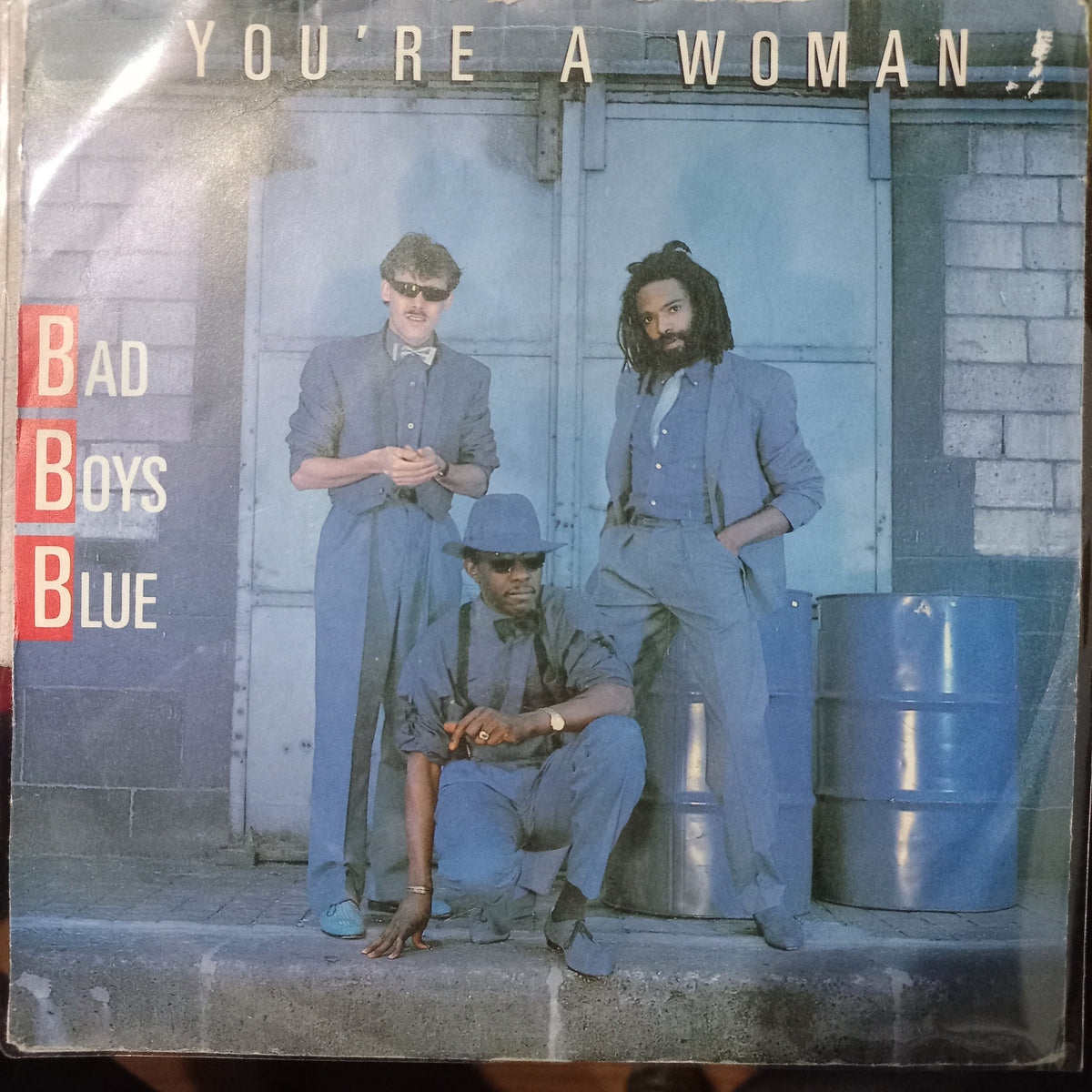 Bad Boys Blue You re a Woman Simple 7" 2da. Mano VG+