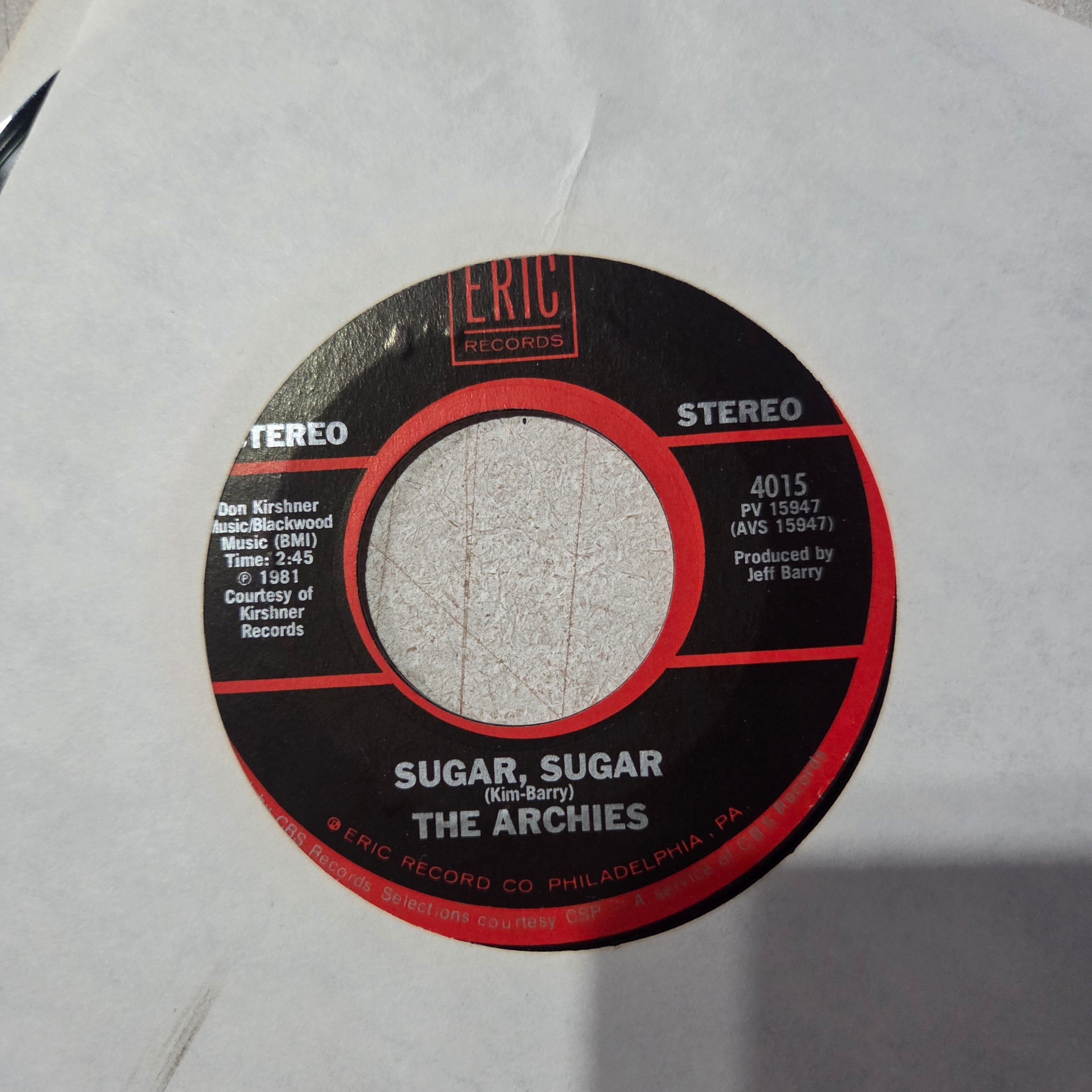 The Archies Sugar Sugar / Albert Hammond It never Rains Simple 7" 2da. Mano VG+