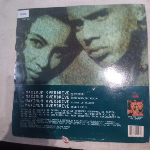 2 Unlimited Maximum Overdrive Maxi de Epoca VG+