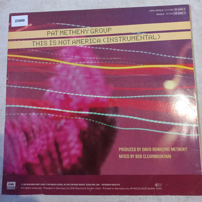 Pat Metheny Group David Bowie This is not America Maxi VG+