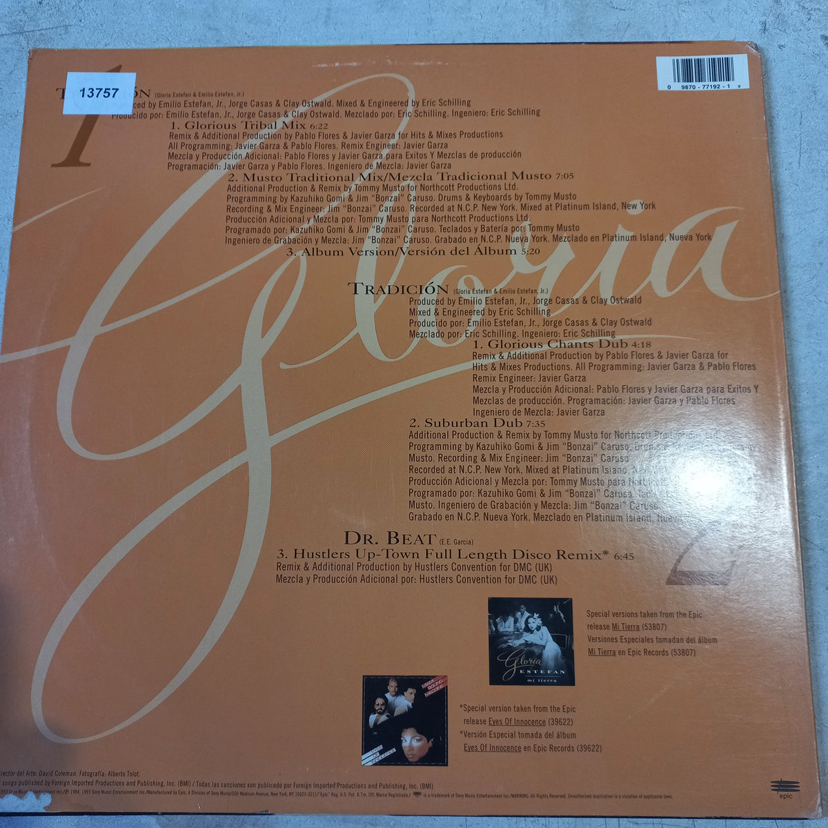 Gloria Estefan Tradicion Maxi VG+