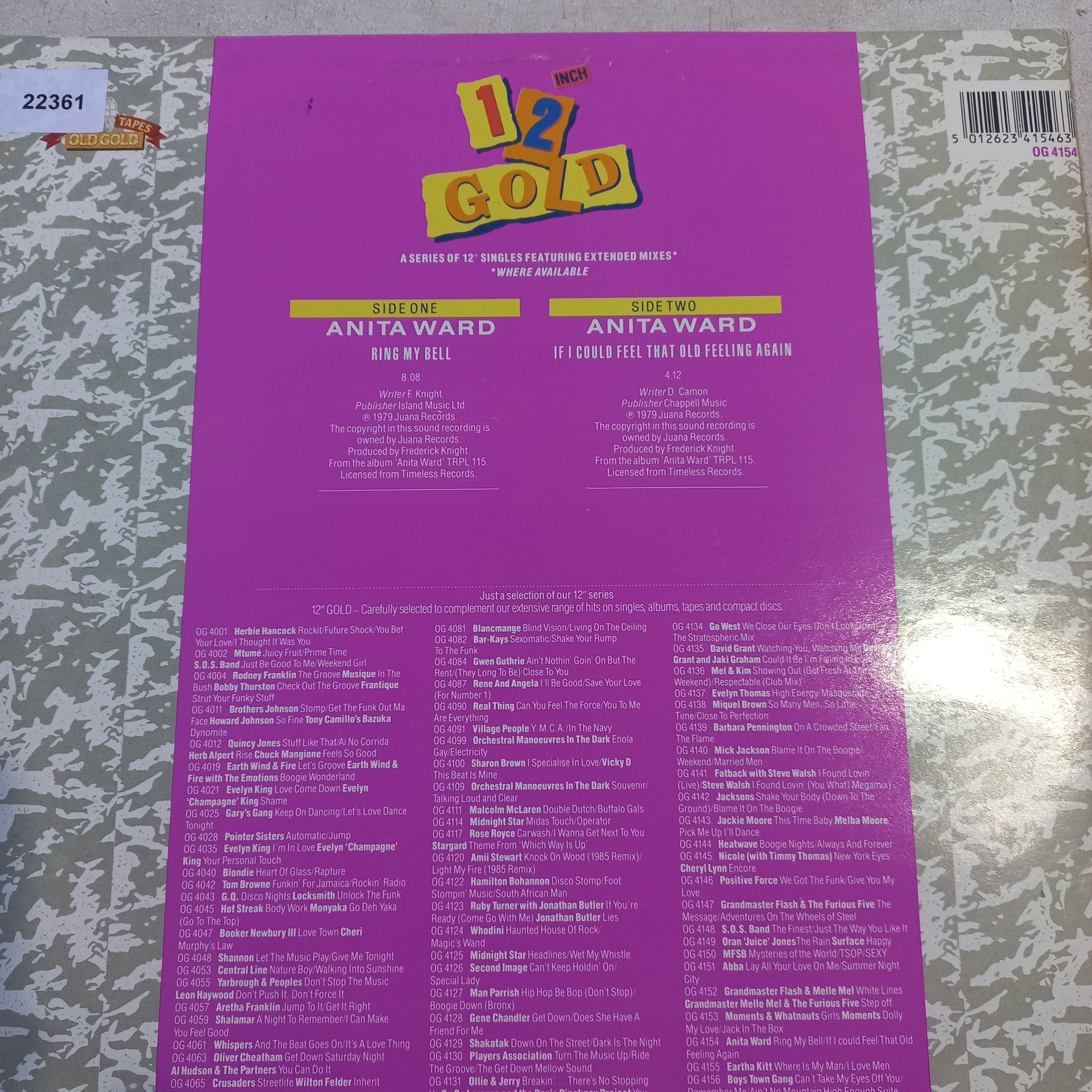 Anita Ward Ring my Bell Maxi VG+