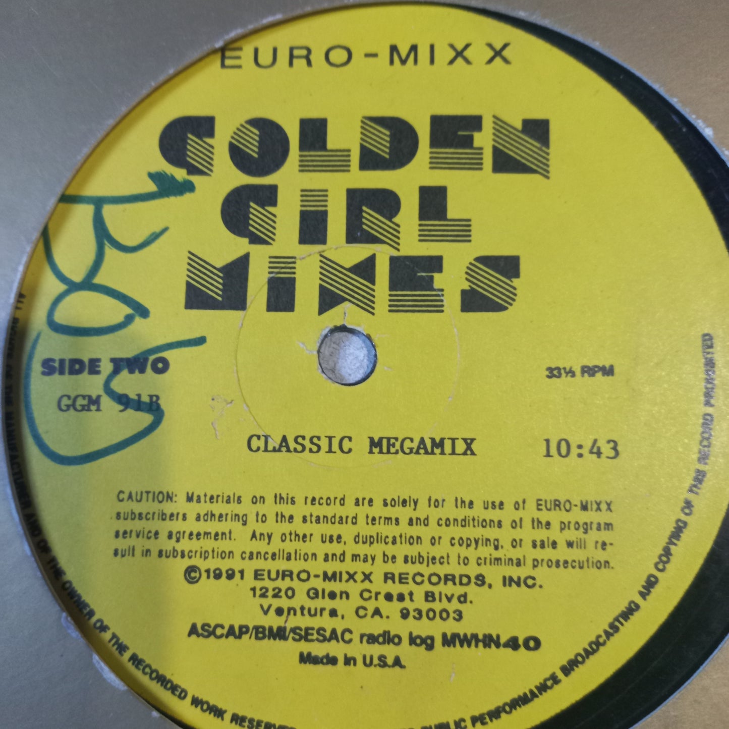 Madonna Golden Girl New Megamix Maxi VG+