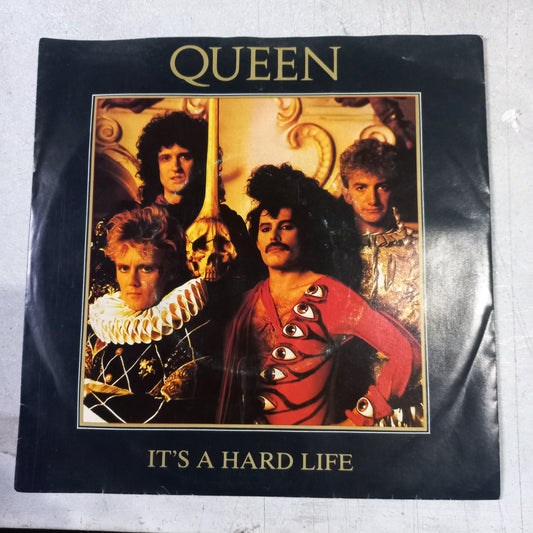 Queen Its A Hard Life Simple 7" Vg+ De Epoca