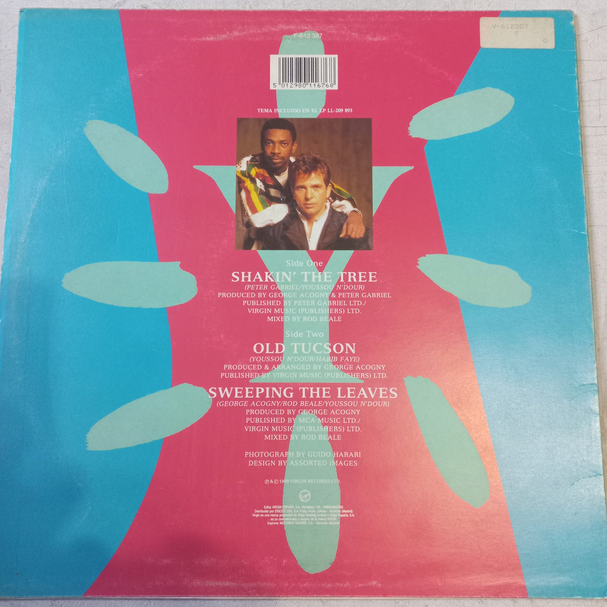 Youssou N Dour Peter Gabriel Shaking the Tree Maxi VG+De Epoca