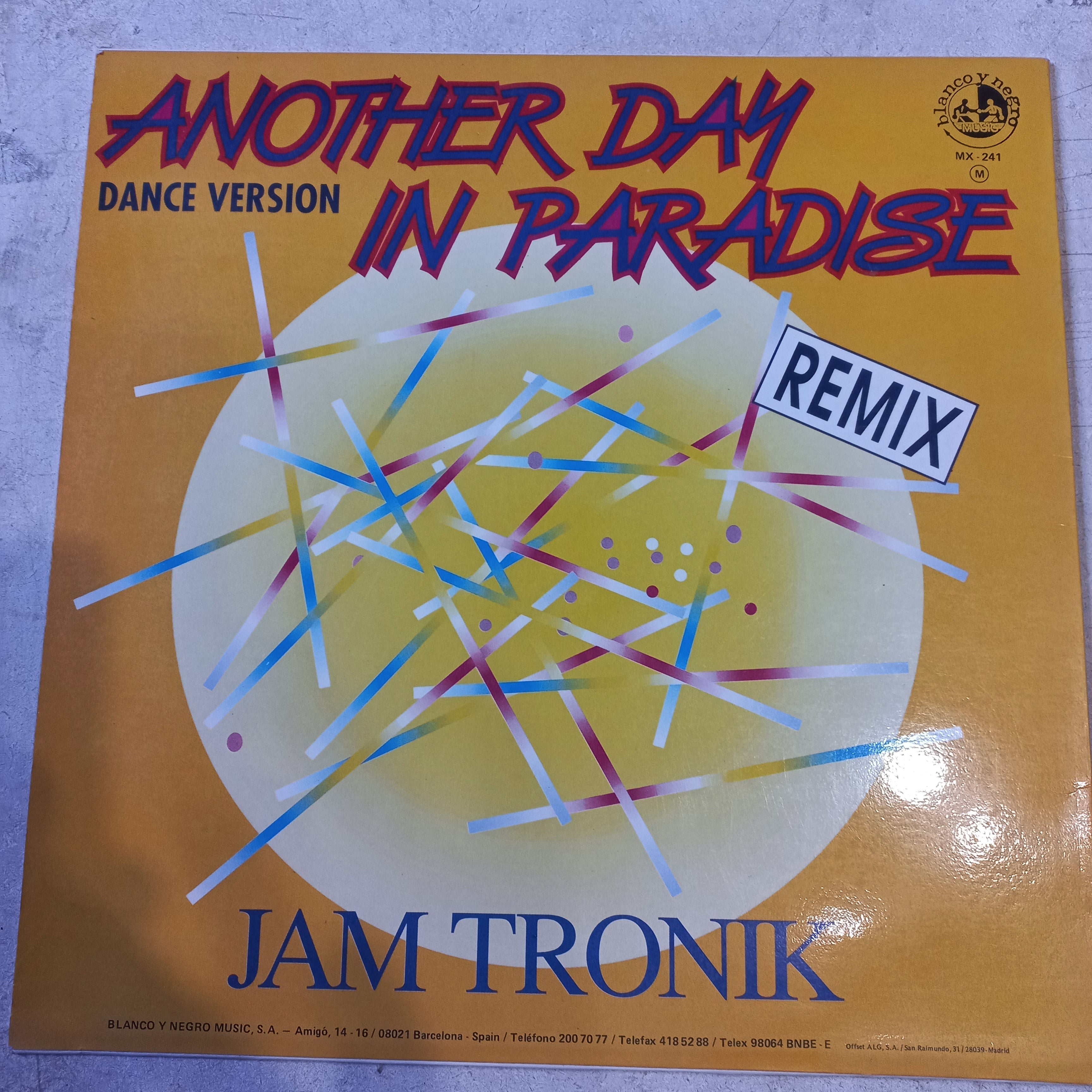 Jam Tronik Another Day in Paradise Maxi VG+De Epoca