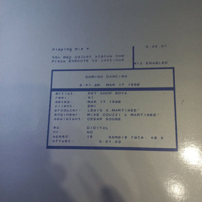 Pet Shop Boys Domino Dancing Maxi VG+De Epoca
