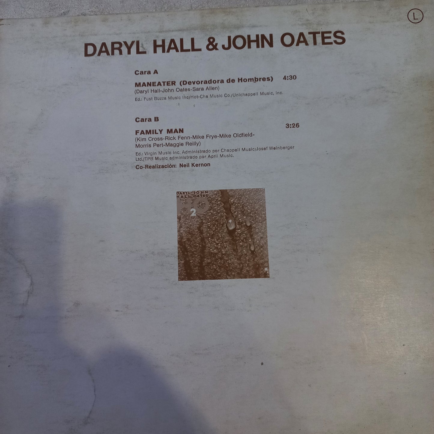 Daryll Hall and John Oates Maneater Maxi VG+De Epoca