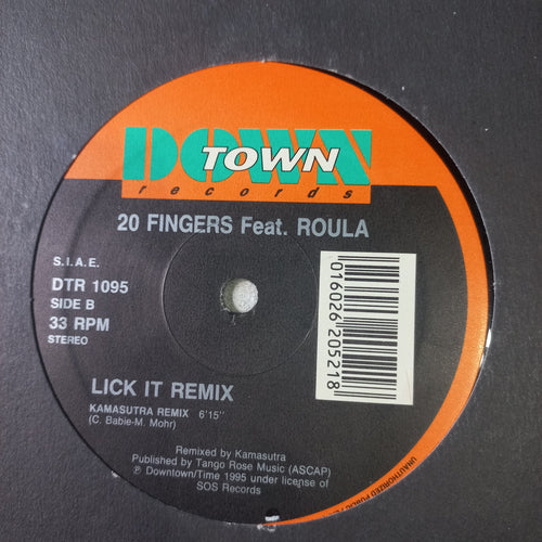20 Fingers Feat Roula Lick it Maxi VG+ De Epoca