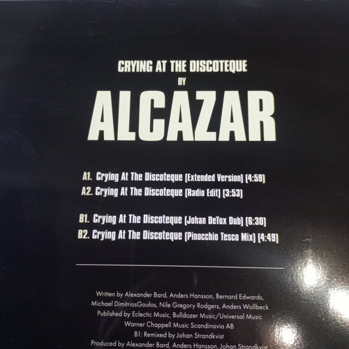 Alcazar Crying at the Discotheque un Clasico Maxi Near Mint