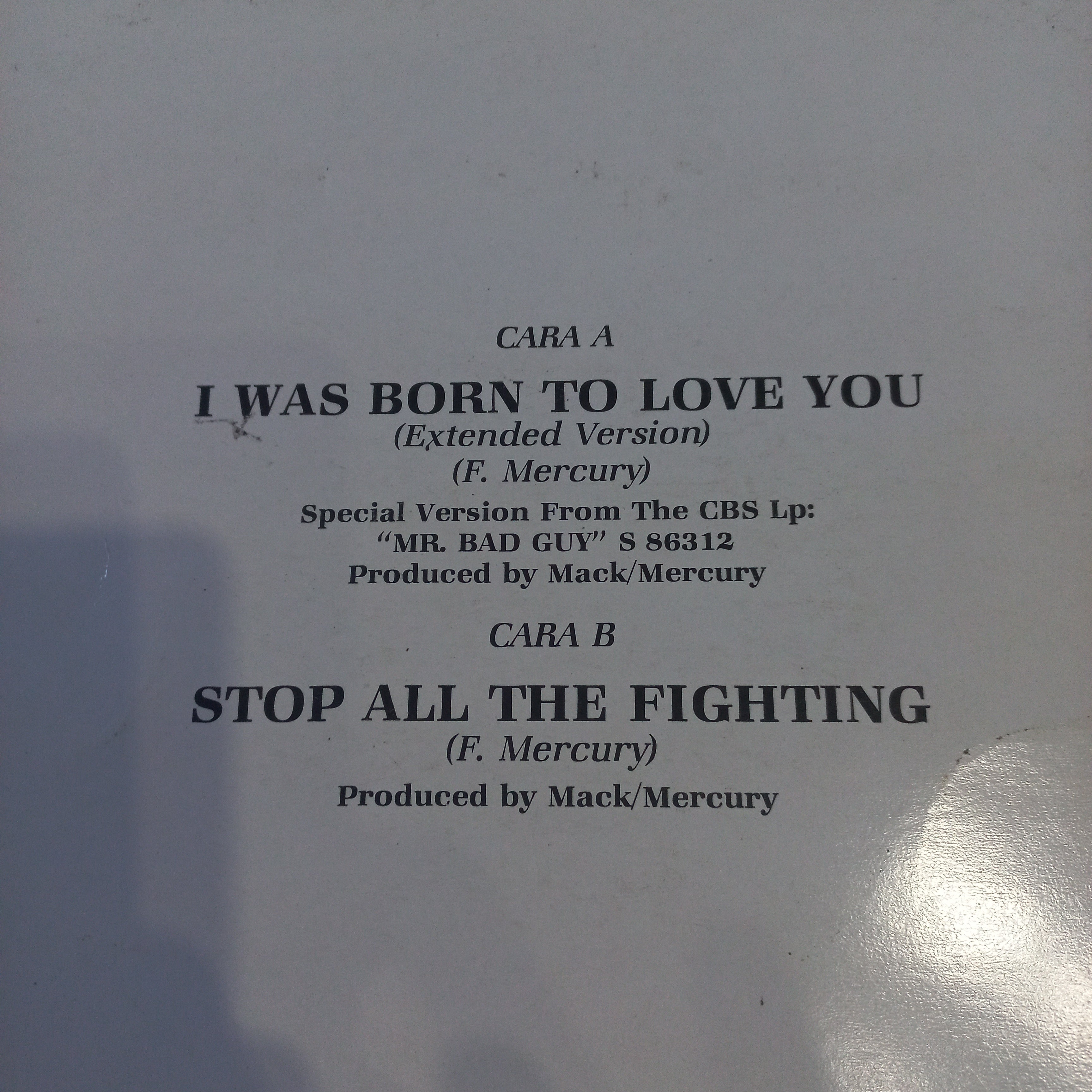 Freddy Mercury I Was Born to Love You Maxi VG+ De Epoca