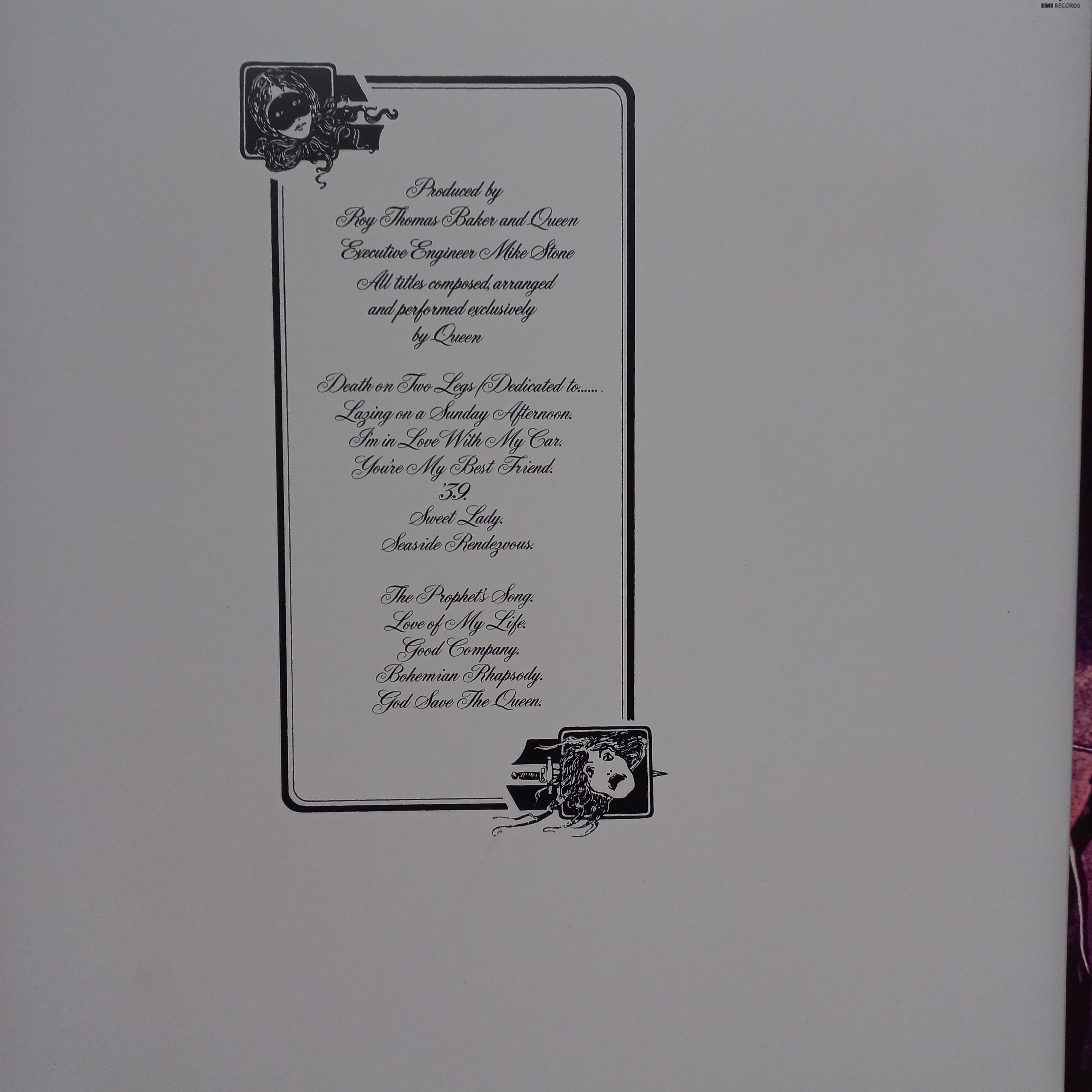 Queen A Night at the Opera Lp Mint