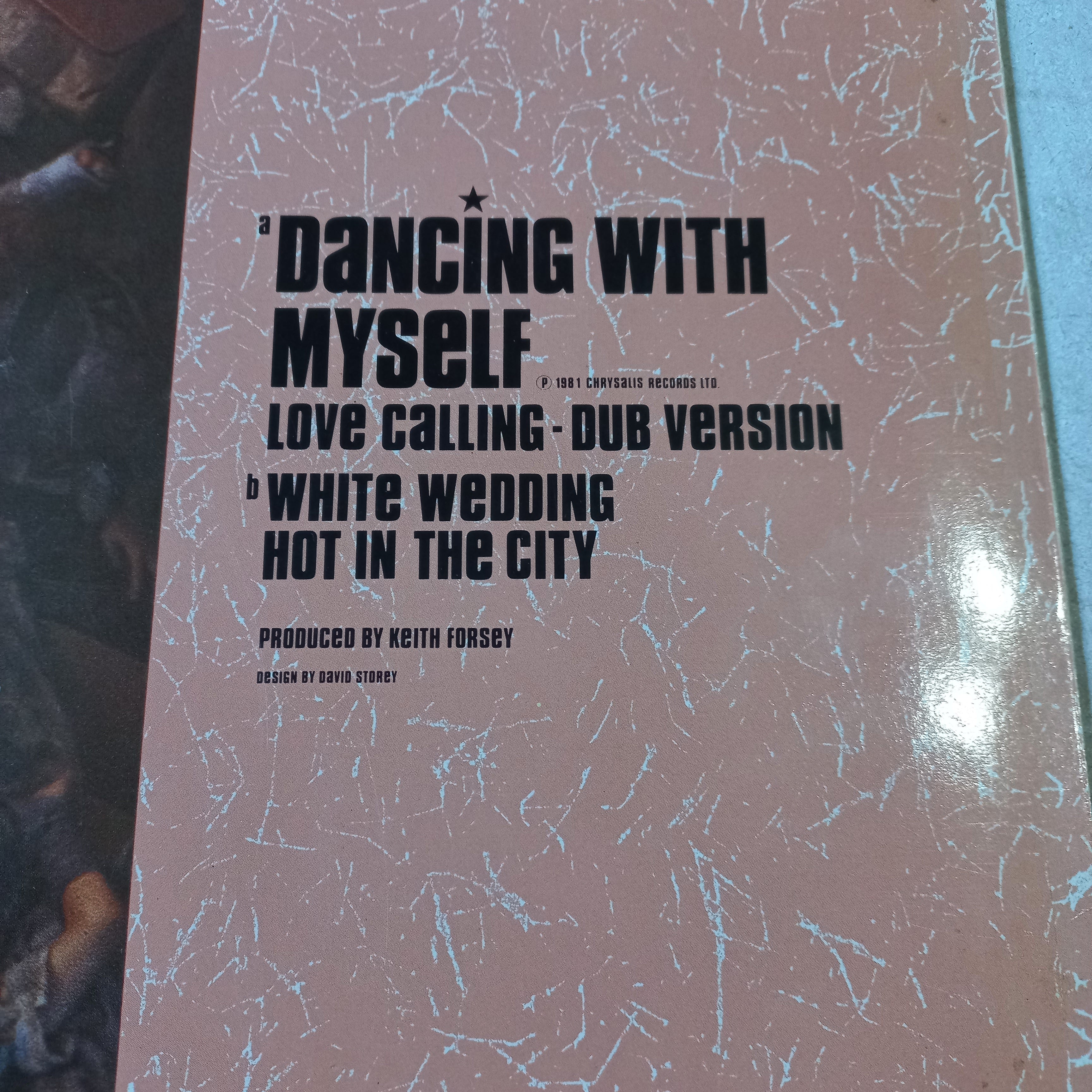 BILLY IDOL DANCING WITH MYSELF / HOT IN THE CITY / WHITE WEDDING MAXI 12" SECOND HAND VG+ O NM