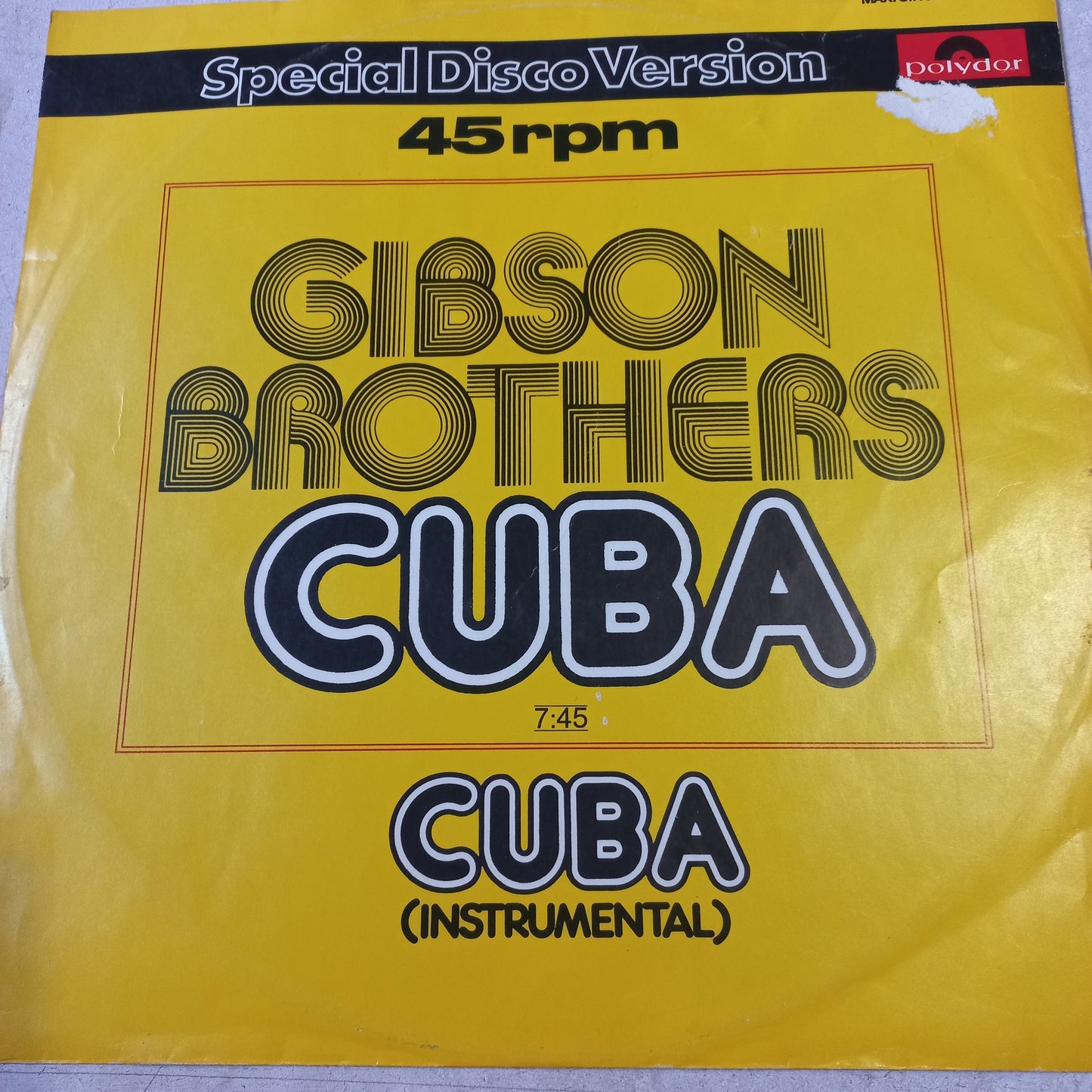 GIBSON BROTHERS CUBA MAXI 12" SECOND HAND VG+ O NM