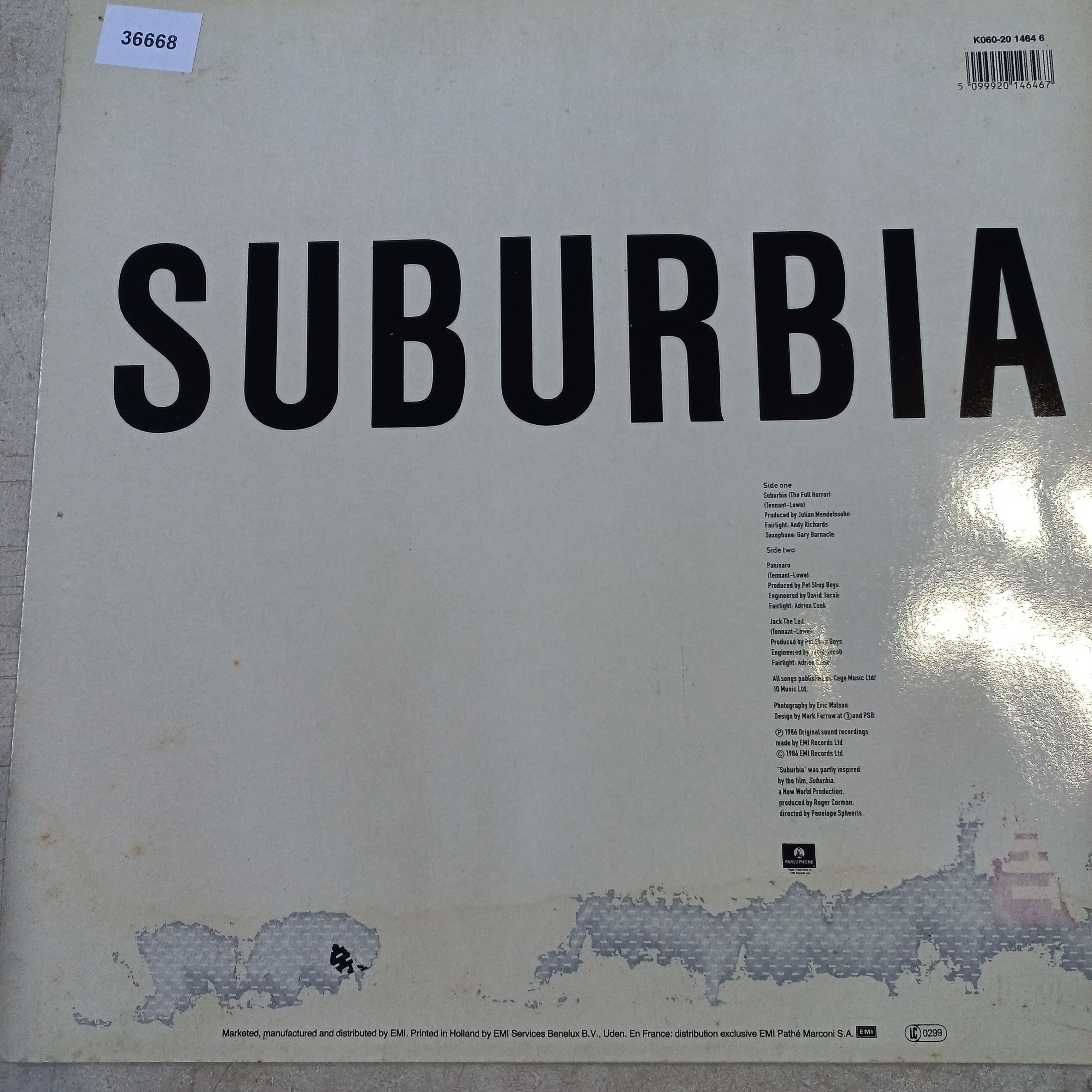 PET SHOP BOYS SUBURBIA MAXI 12" SECOND HAND VG+ O NM