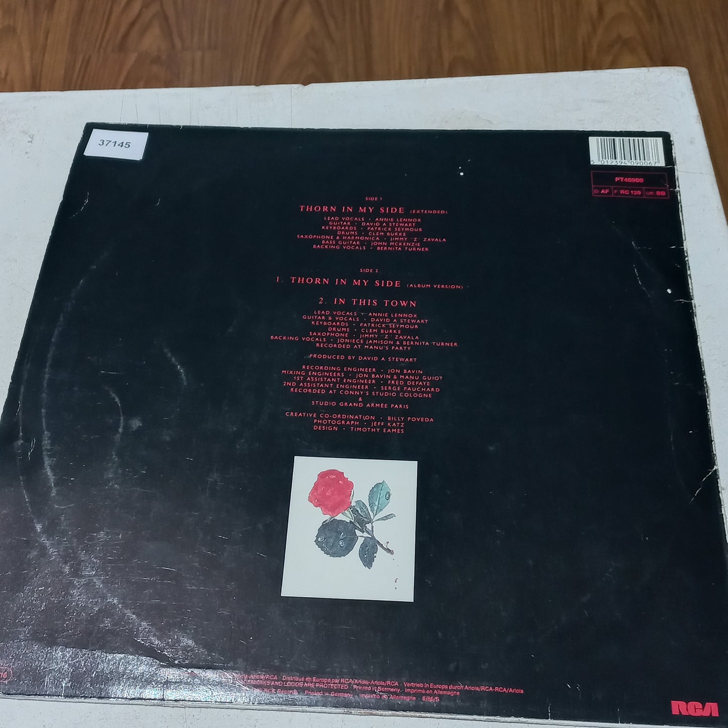EURYTHMICS THORN IN MY SIDE MAXI 12" SECOND HAND VG+ O NM
