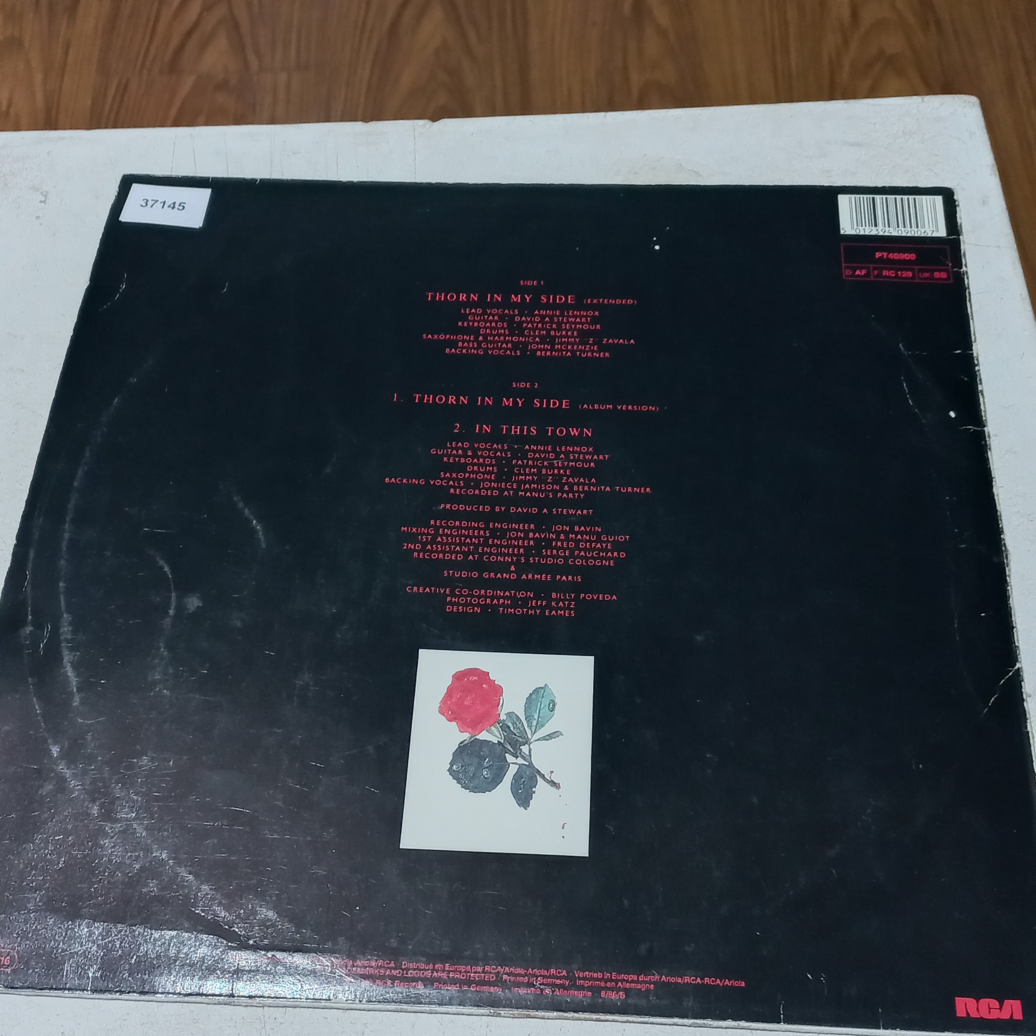 EURYTHMICS THORN IN MY SIDE MAXI 12" SECOND HAND VG+ O NM