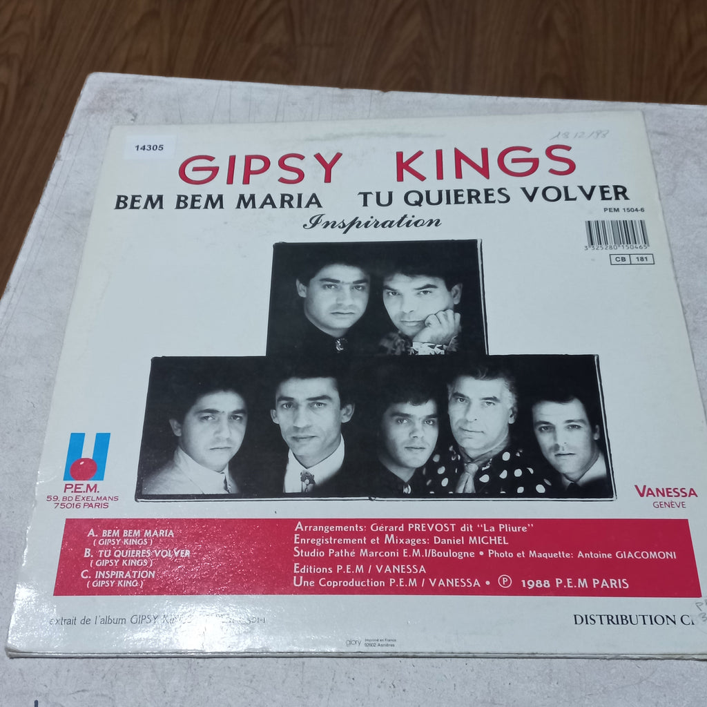 GYPSY KINGS BEM BEM MARIA TU QUIERES VOLVER MAXI 12" SECOND HAND VG+ O NM