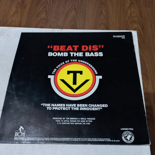 BOMB THE BASS BEAT THIS MAXI 12" SECOND HAND VG+ O NM