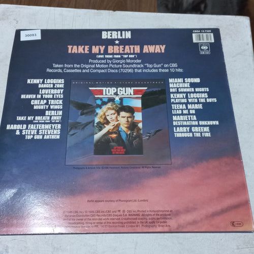 BERLIN TAKE MY BREATH AWAY MAXI 12" SECOND HAND VG+ O NM