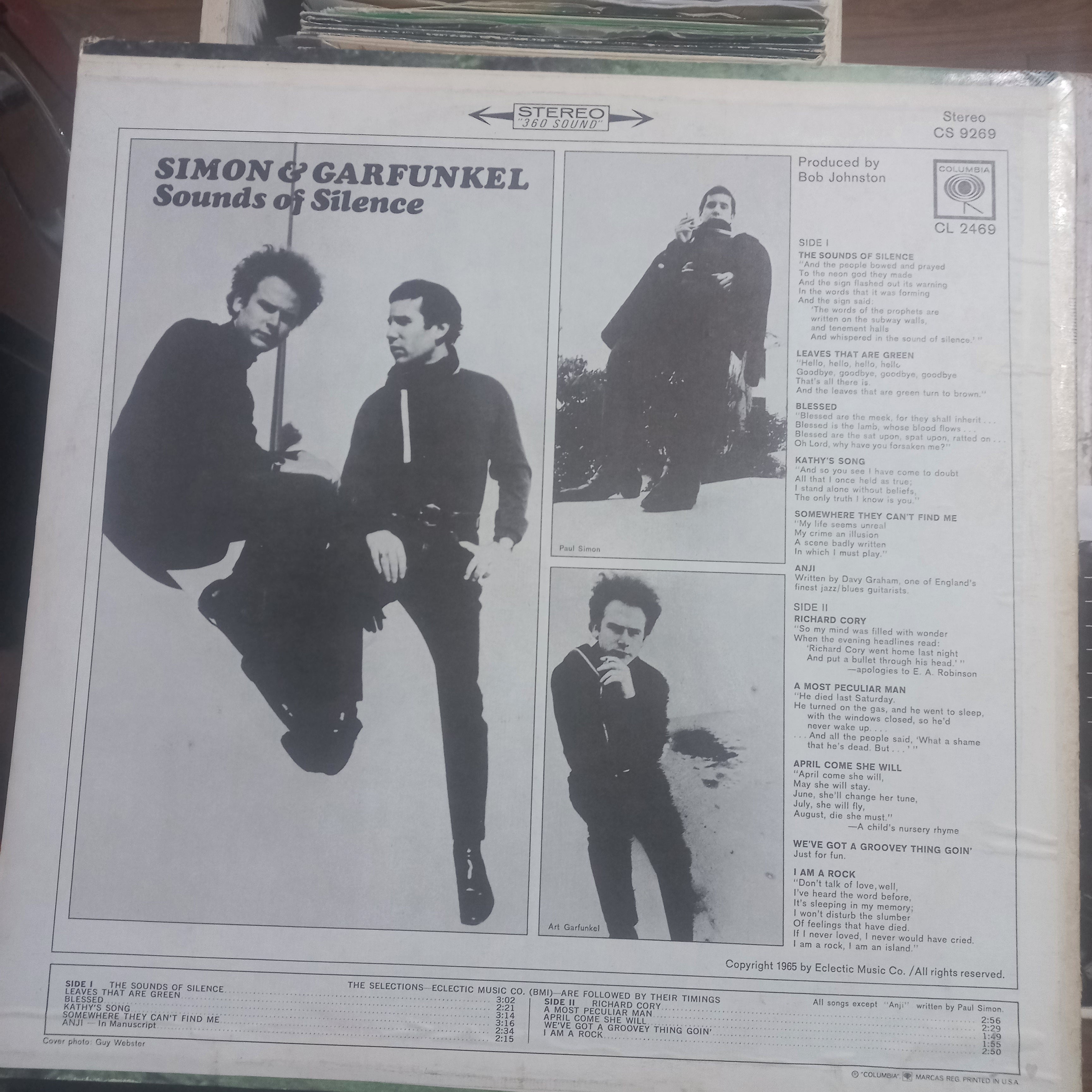 Simon and Garfunkel Sounds of Silence LP De Epoca VG+ A NM
