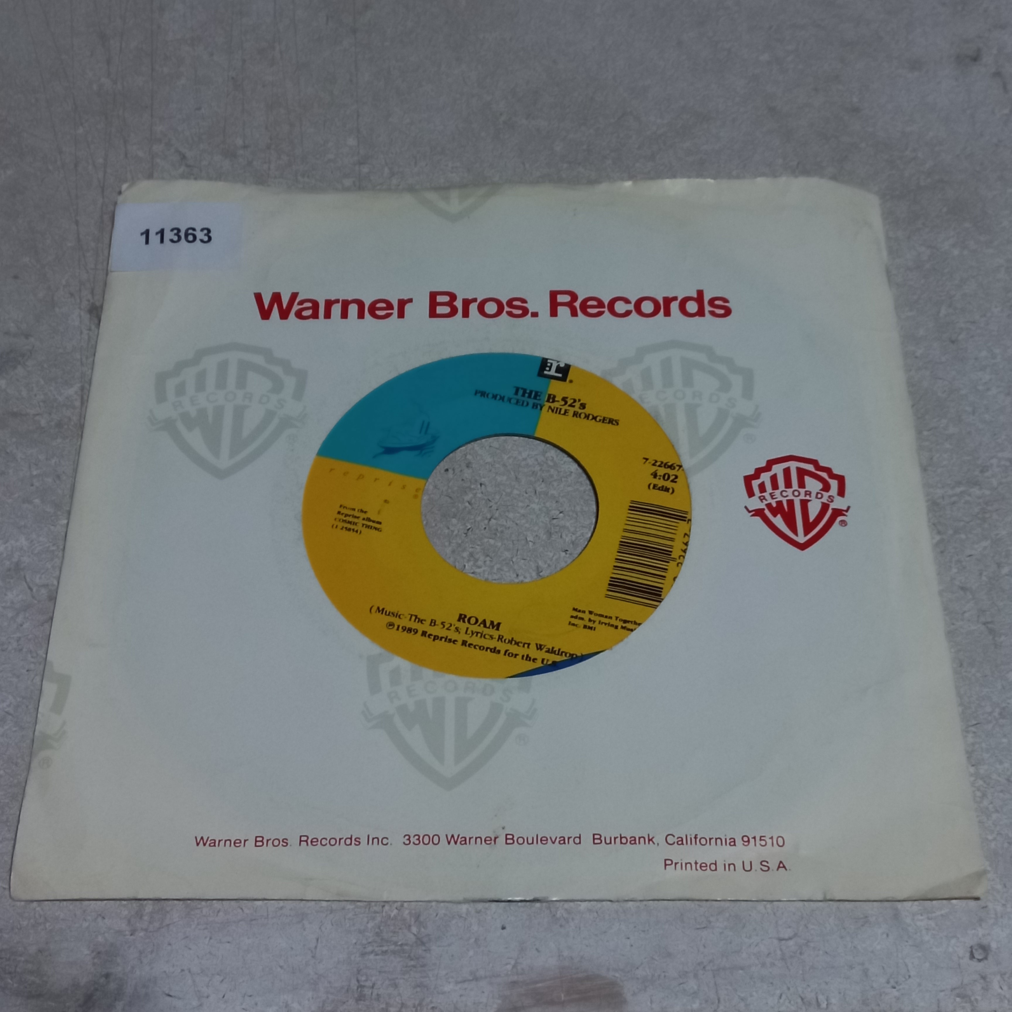 The B-52's - Roam (7'') Simple VG+