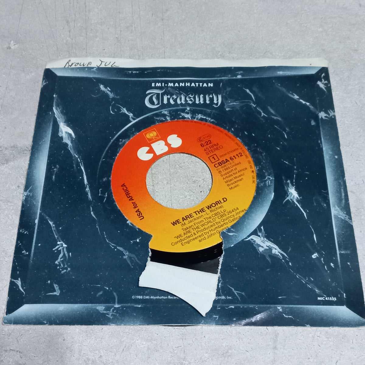 USA For Africa - We Are The World (7'') Simple VG+