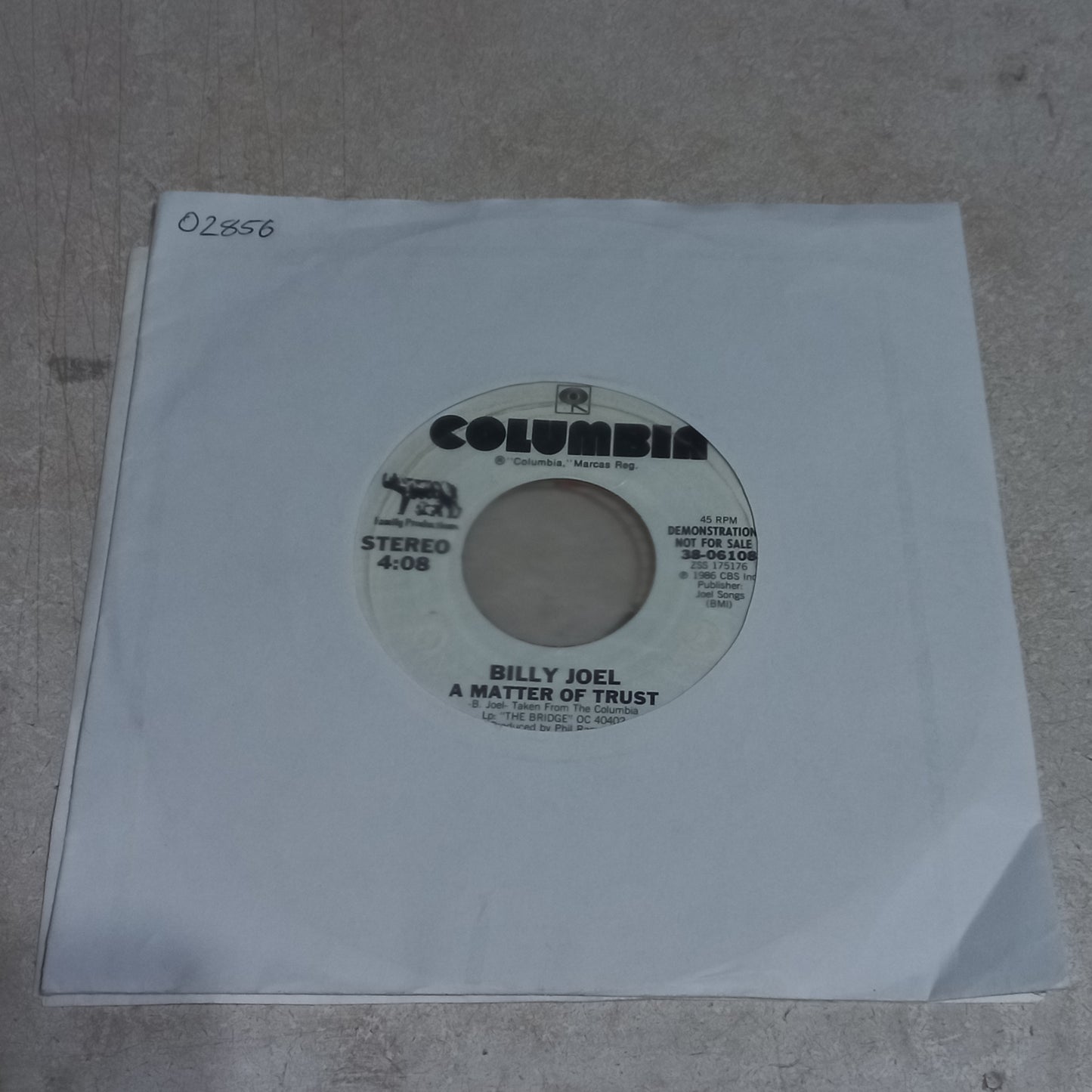 Billy Joel - A Matter Of Trust (7'') Simple VG+