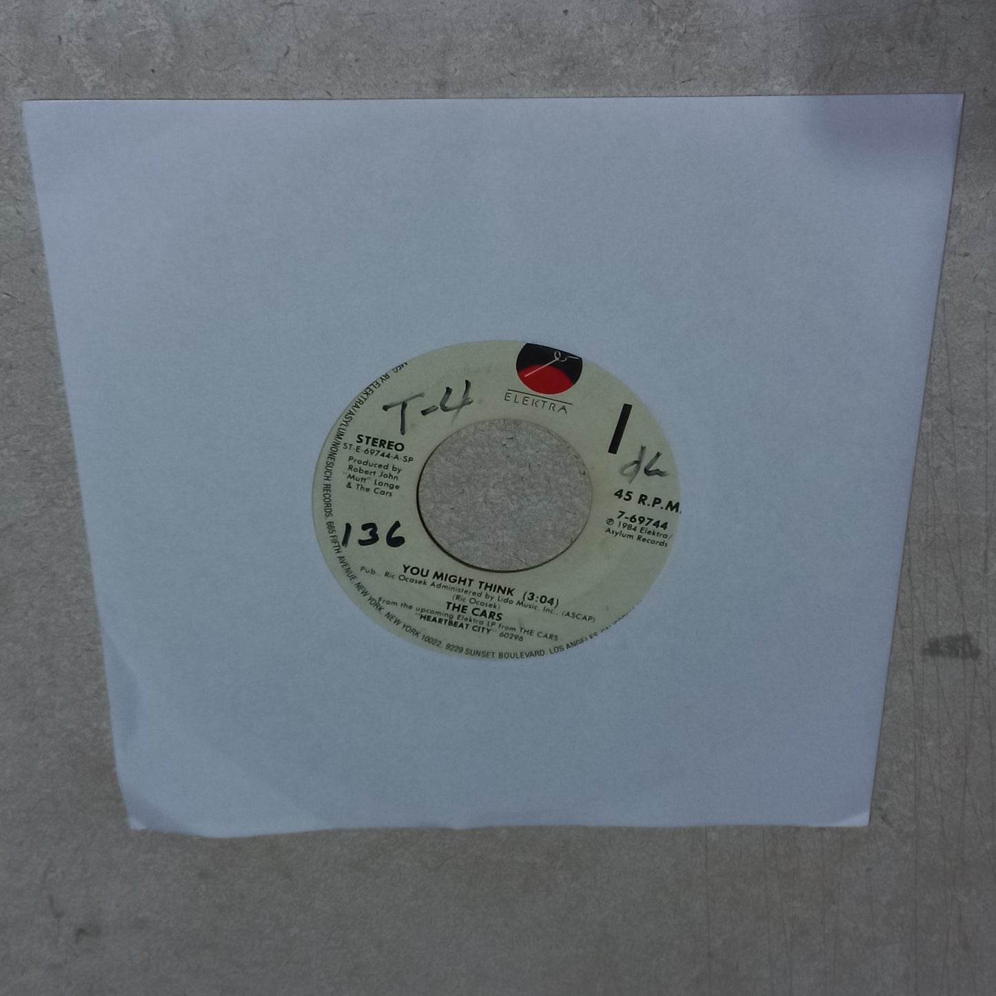 The Cars - You Might Think (7'') Simple VG+