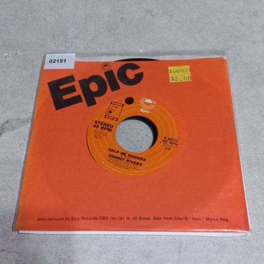 Johnny Rivers - Help Me Rhonda / New Lovers And Old Friends (7'') Simple VG+