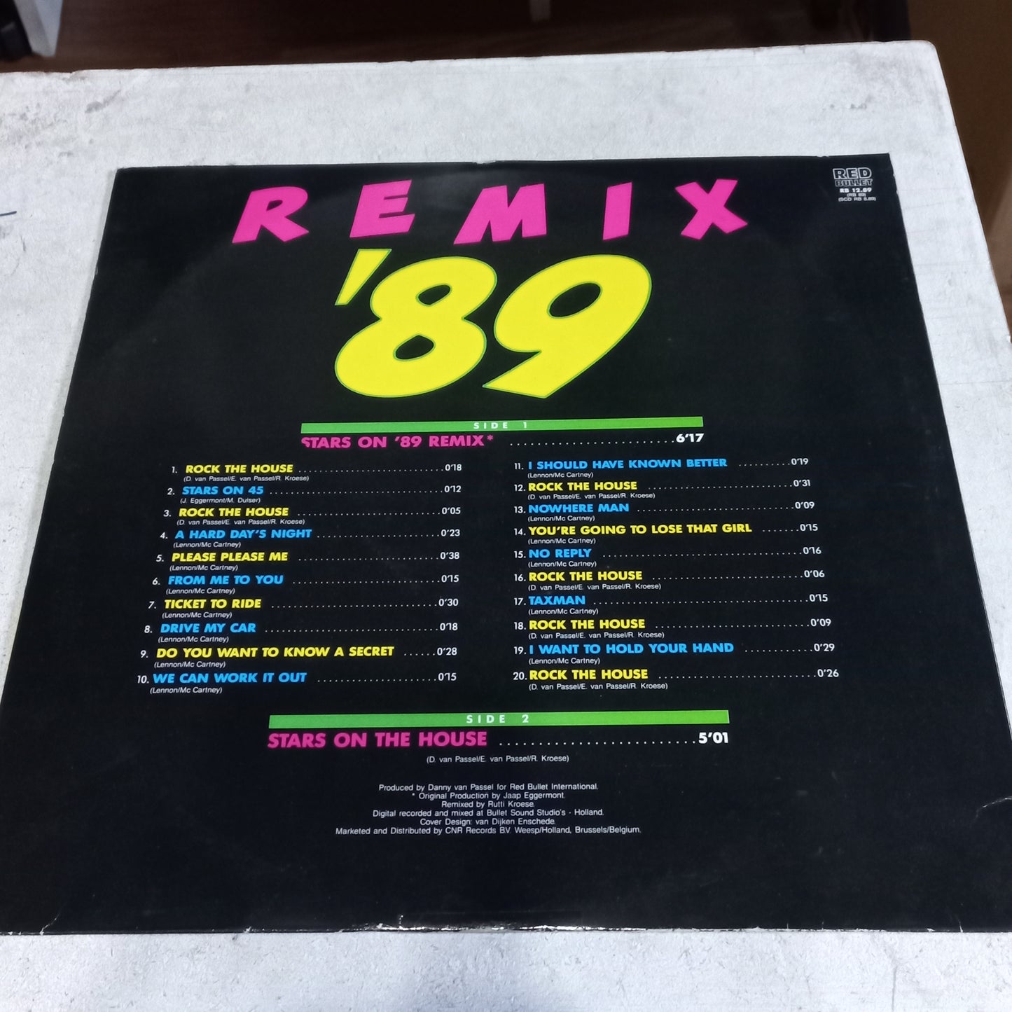 Stars On 45 - Stars On '89 Remix (12") (Red Bullet - RB 12.089) - MAXI VG+ O Nm