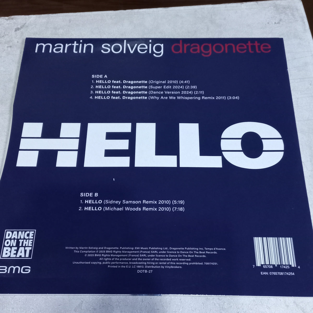 Martin Solveig & Dragonette - Hello (12", Comp, Whi) (Dance On The Beat - DOTB-27) - MAXI VG+ O Nm