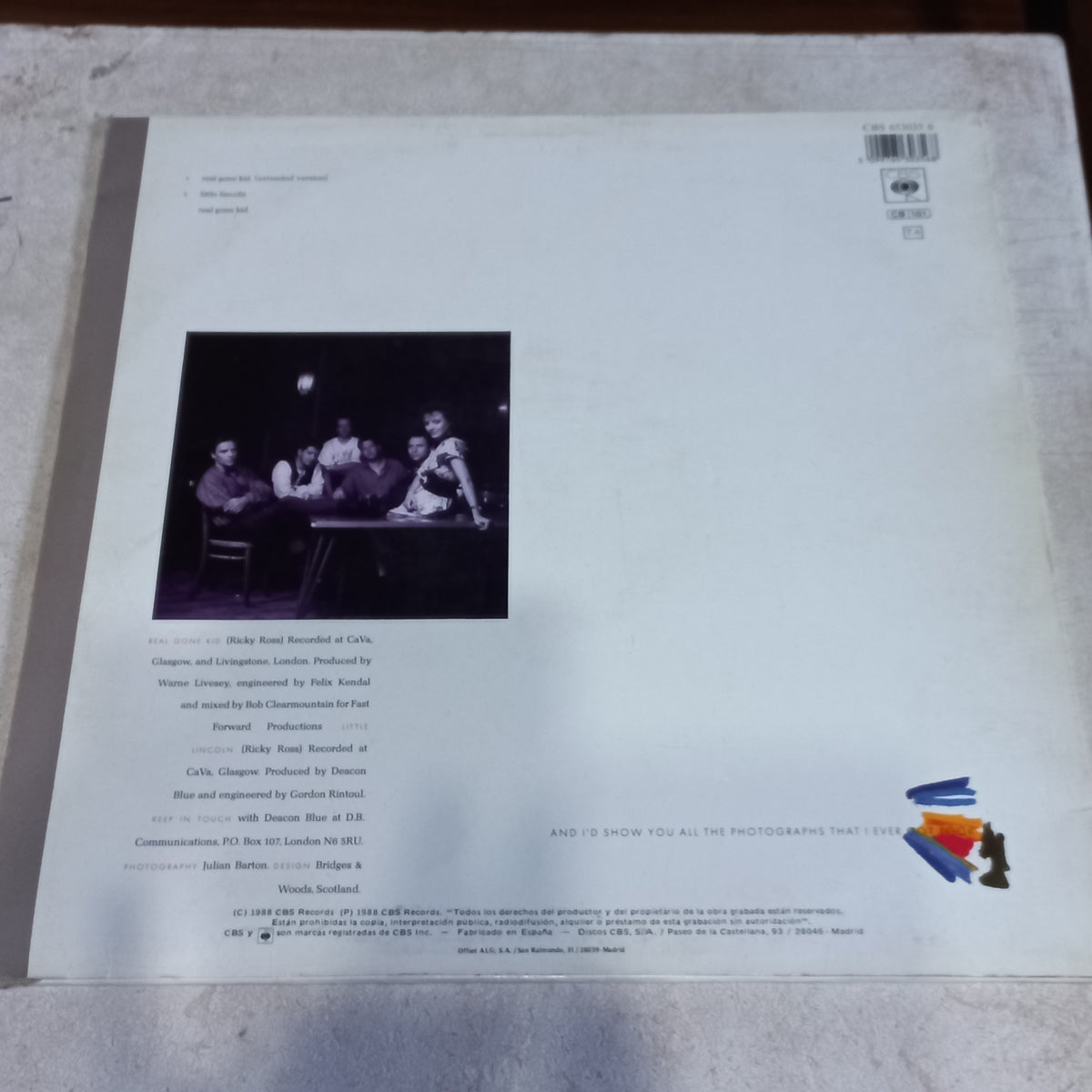 DEACON BLUE REAL GONE KID MAXI 12" SECOND HAND VG+ O NM