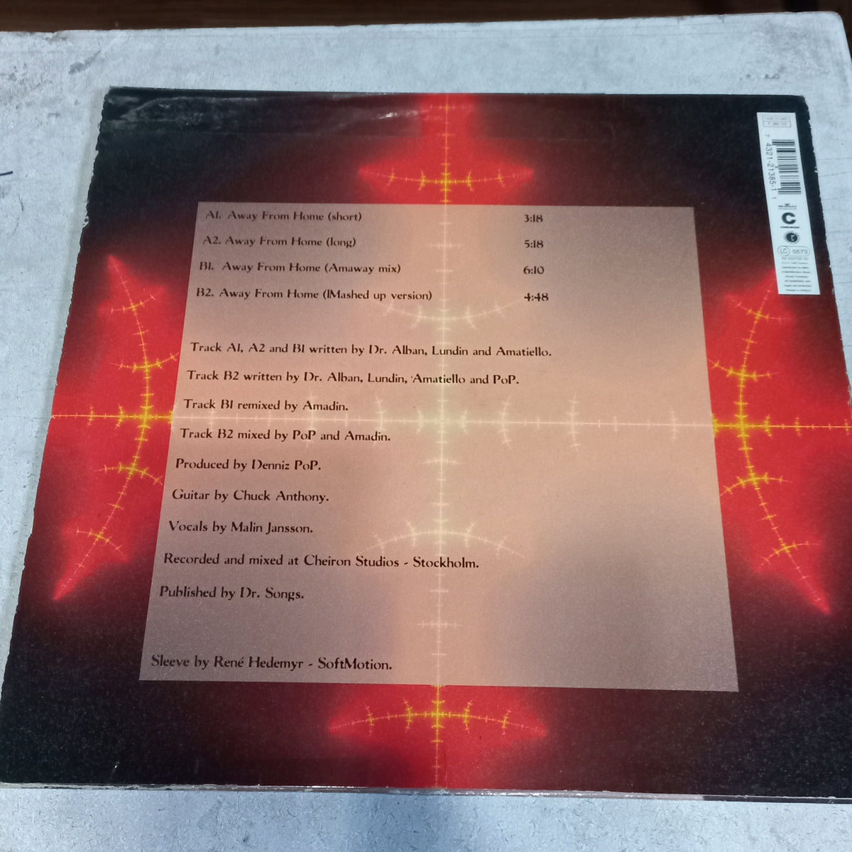 Dr. Alban - Away From Home (12") (Cheiron - 74321 21385 1) - MAXI VG+ O Nm