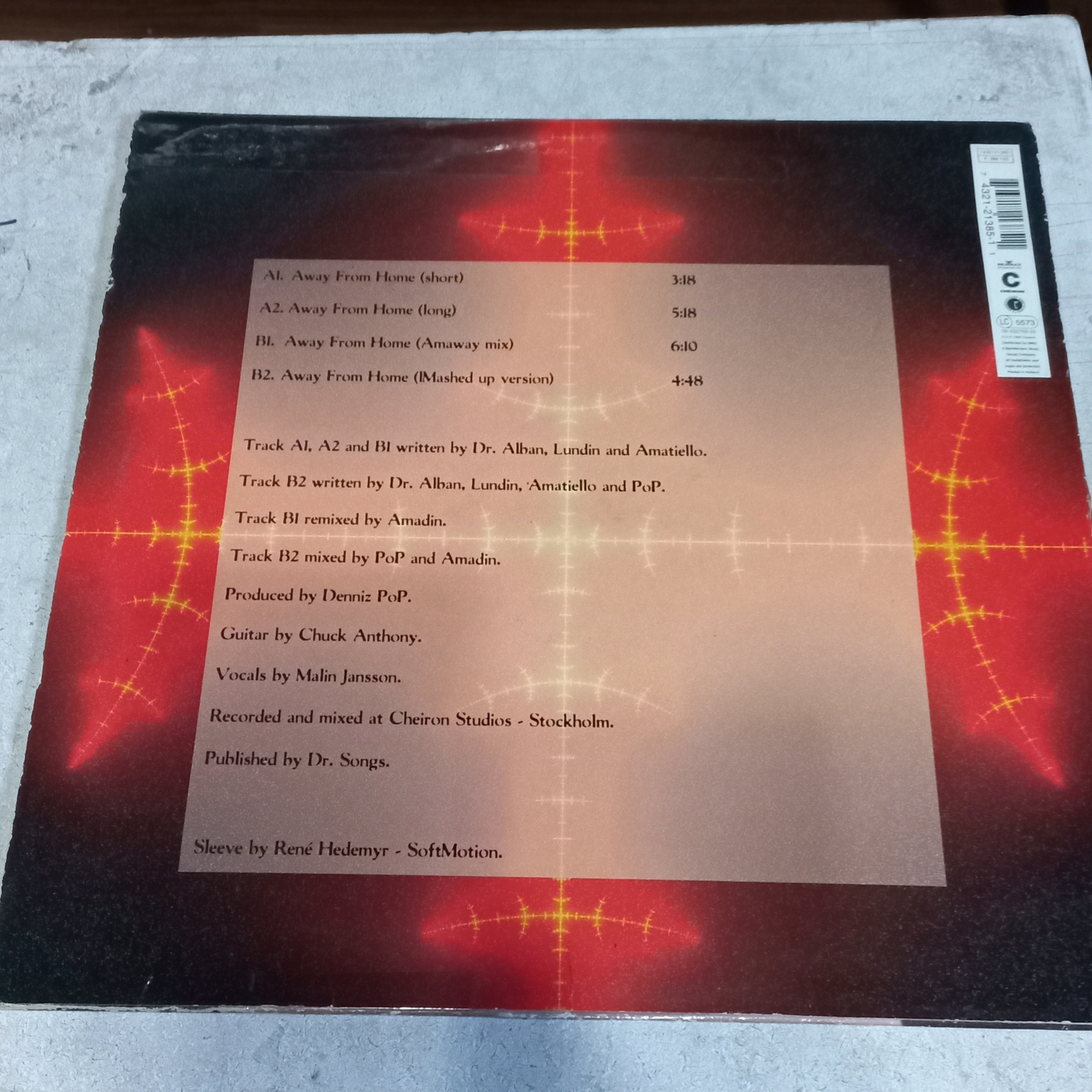 Dr. Alban - Away From Home (12") (Cheiron - 74321 21385 1) - MAXI VG+ O Nm