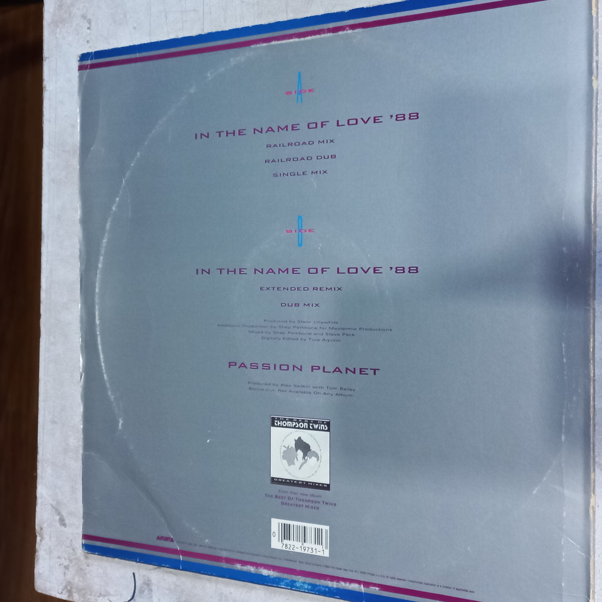 Thompson Twins - In The Name Of Love '88 (12", Single) (Aris - MAXI VG+ O Nm