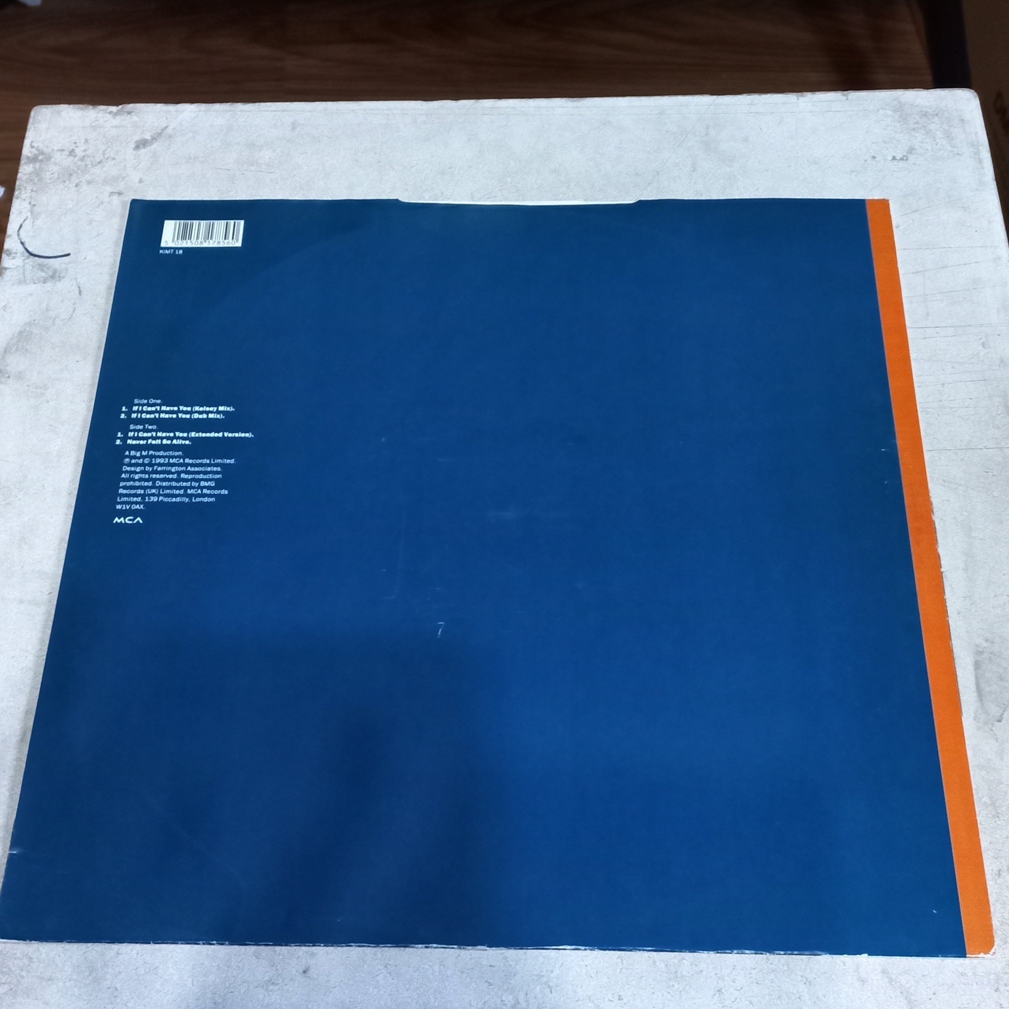 Kim Wilde - If I Can't Have You (12") (MCA Records - KIMT 18) - MAXI VG+ O Nm