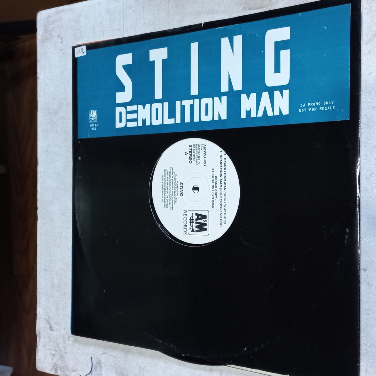 Sting - Demolition Man (12", Promo) (A&M Records - AMYDJ 451) - MAXI VG+ O Nm