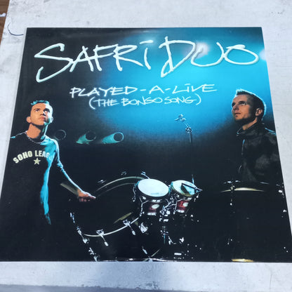Safri Duo - Played-A-Live (The Bongo Song) (12", Single, RE) (Dance On The Beat, Dance On The Beat Records - DOTB-35) - MAXI VG+ O Nm