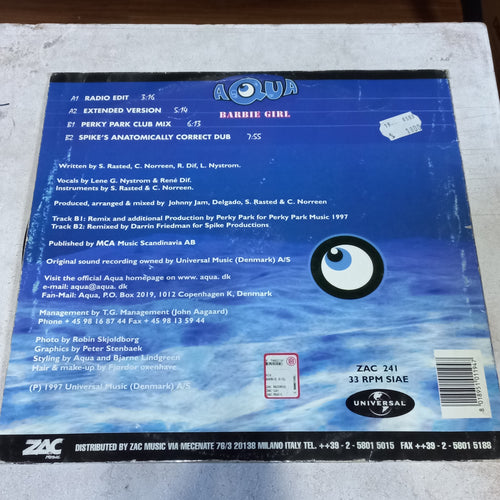 Aqua - Barbie Girl (12") (Zac Records - ZAC 241) - MAXI VG+ O Nm