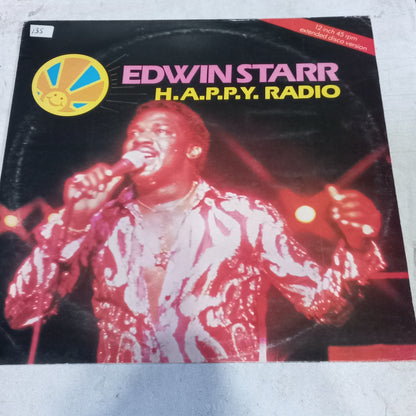 Edwin Starr - H.A.P.P.Y. Radio (Extended Disco Version) (12", Red) (RCA Victor, 20th Century Fox Records - TCD 2408, TCD-76) - MAXI VG+ O Nm