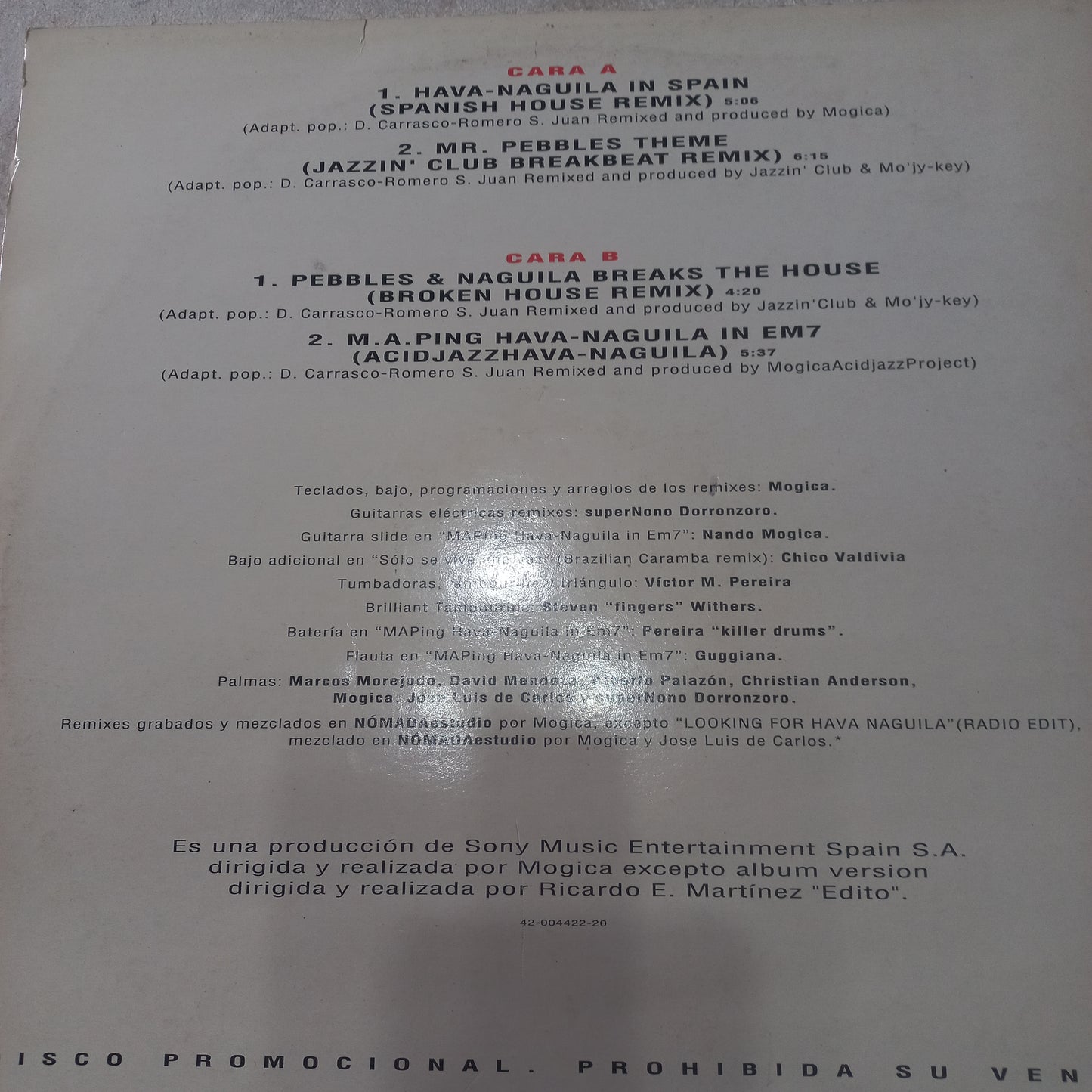 Azucar Moreno - Hava Naguila (12", Maxi, Promo) (Epic - SAMPMS 4422) - MAXI VG+ O Nm