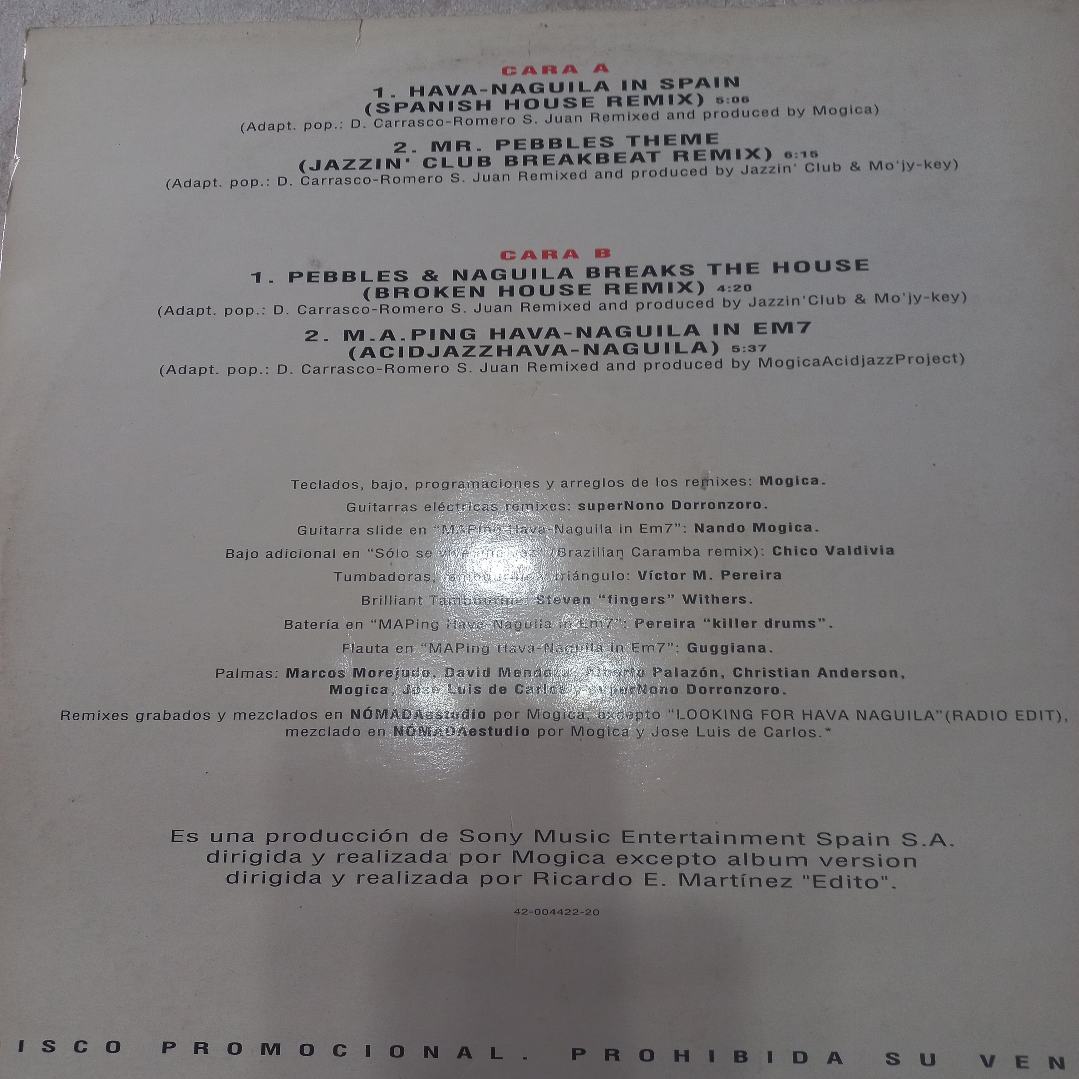 Azucar Moreno - Hava Naguila (12", Maxi, Promo) (Epic - SAMPMS 4422) - MAXI VG+ O Nm