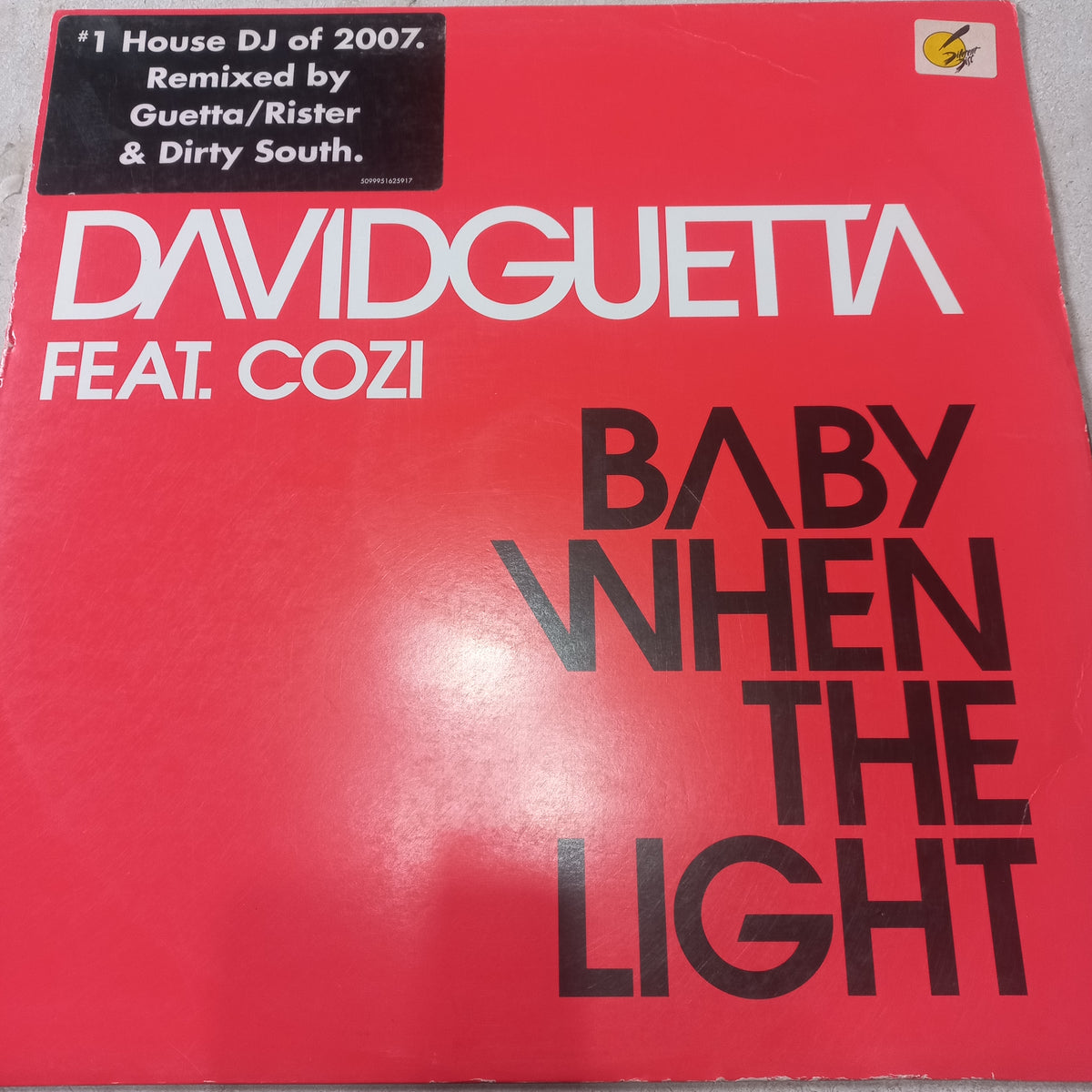 David Guetta Feat. Cozi - Baby When The Light (12") (Virgin, Charisma - 509995162591 7) - MAXI VG+ O Nm