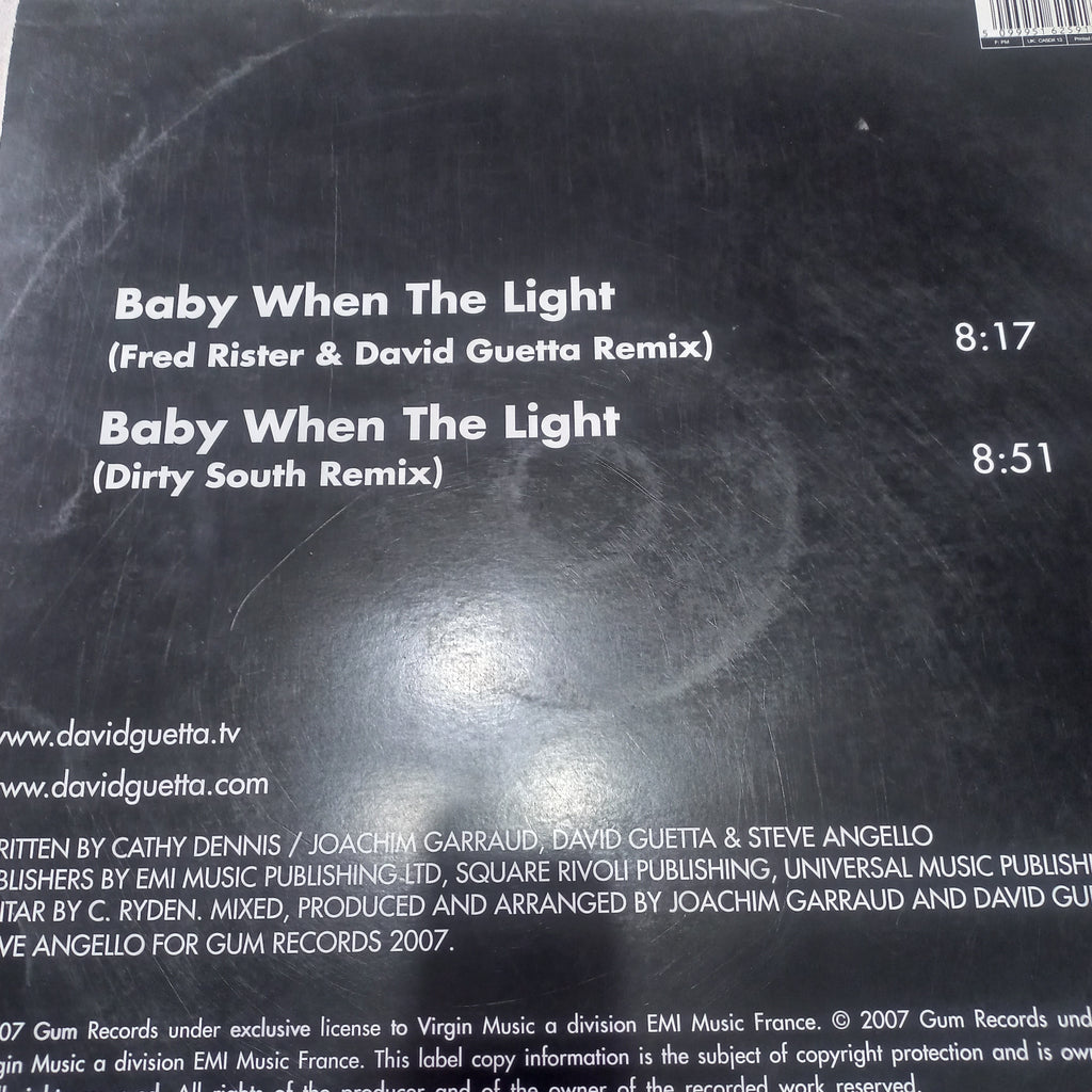 David Guetta Feat. Cozi - Baby When The Light (12") (Virgin, Charisma - 509995162591 7) - MAXI VG+ O Nm