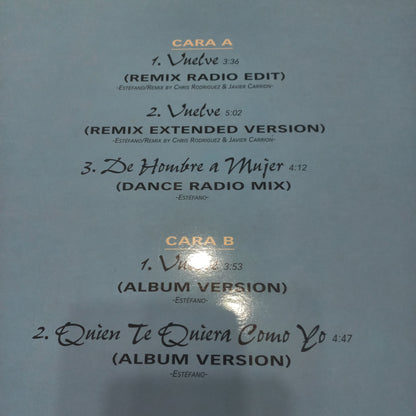 Donato & Estefano - Vuelve (Remixes) (12", Maxi) (Epic - EPC-667831 6) - MAXI VG+ O Nm