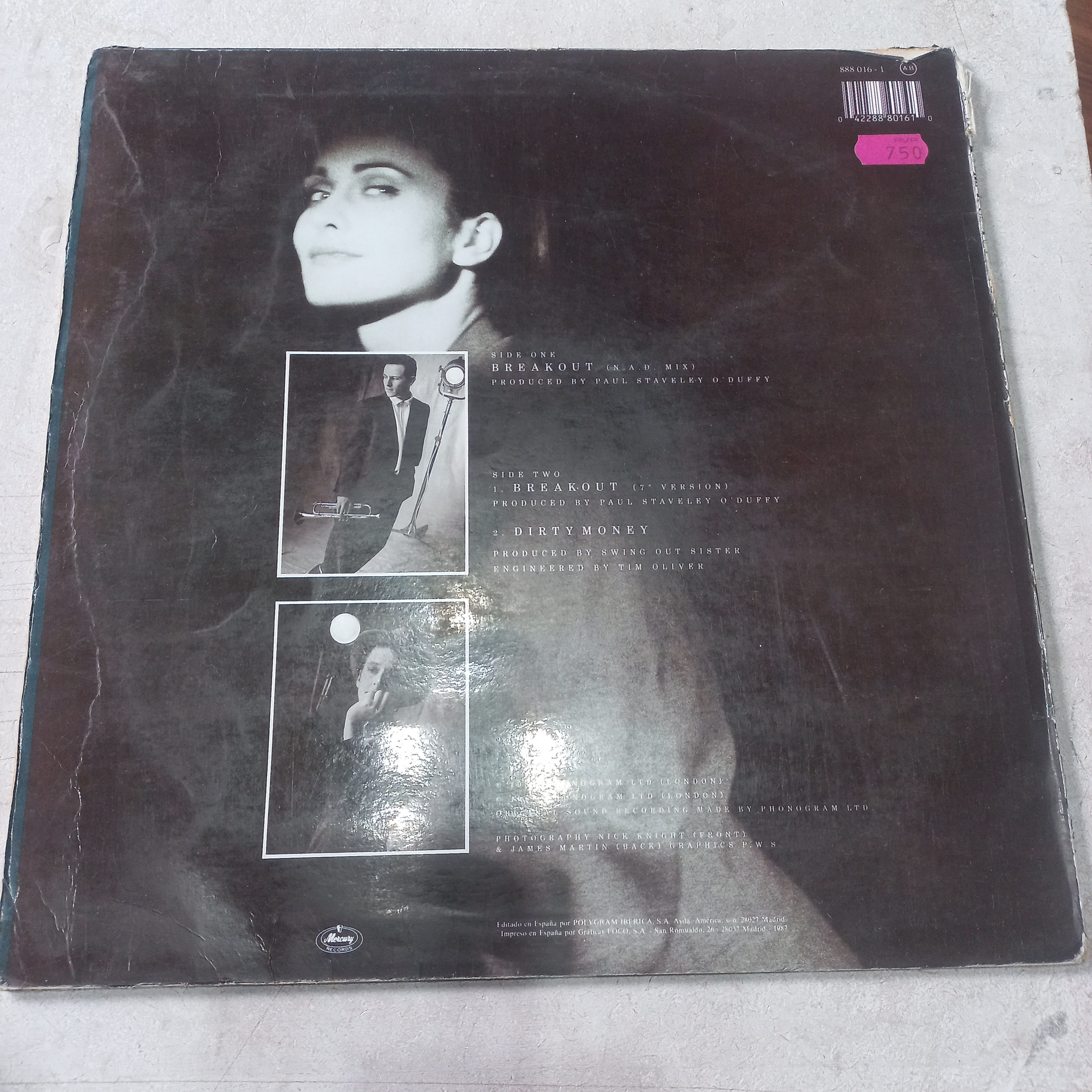 Swing Out Sister - Breakout (12", Maxi) (Mercury - 888 016-1) - MAXI VG+ O Nm