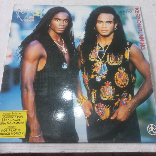 Milli Vanilli - Keep On Running (12", Maxi) (Hansa, Hansa - 3A 613 813, 613813 (3A)) - MAXI VG+ O Nm